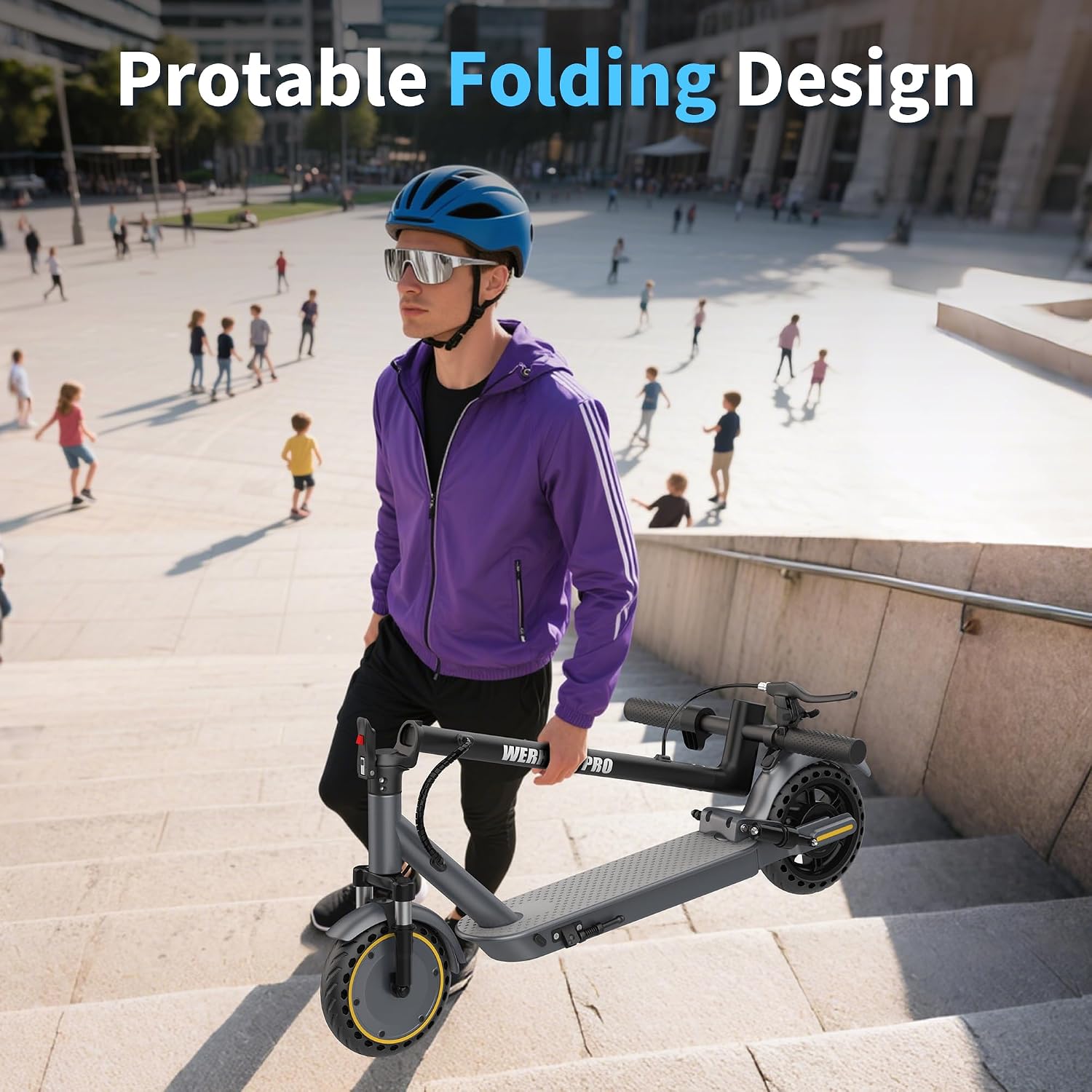 Thumbnail 6 de WERHY H5PRO Folding Electric Scooter for Adults with Dual Suspension and Brakes