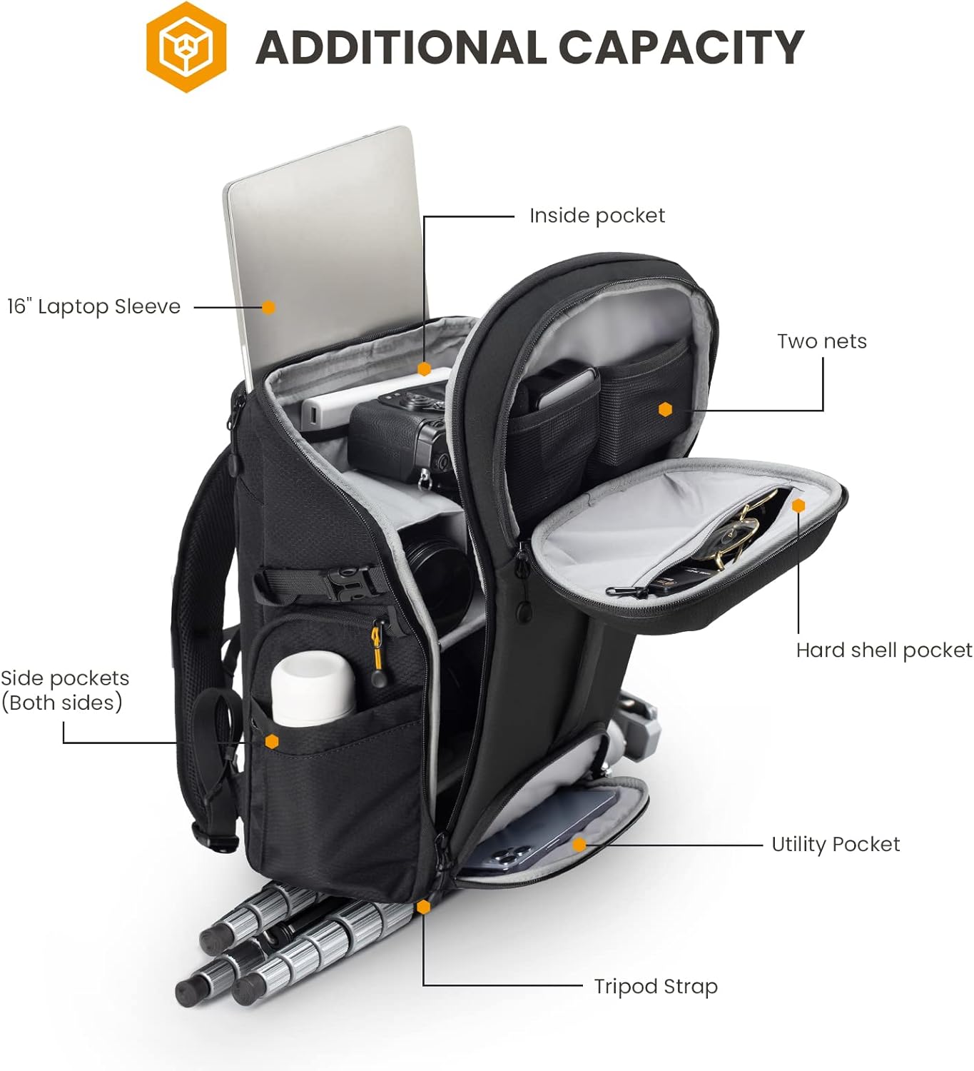 Thumbnail 3 de TARION Camera Bag Large 17 L backpack