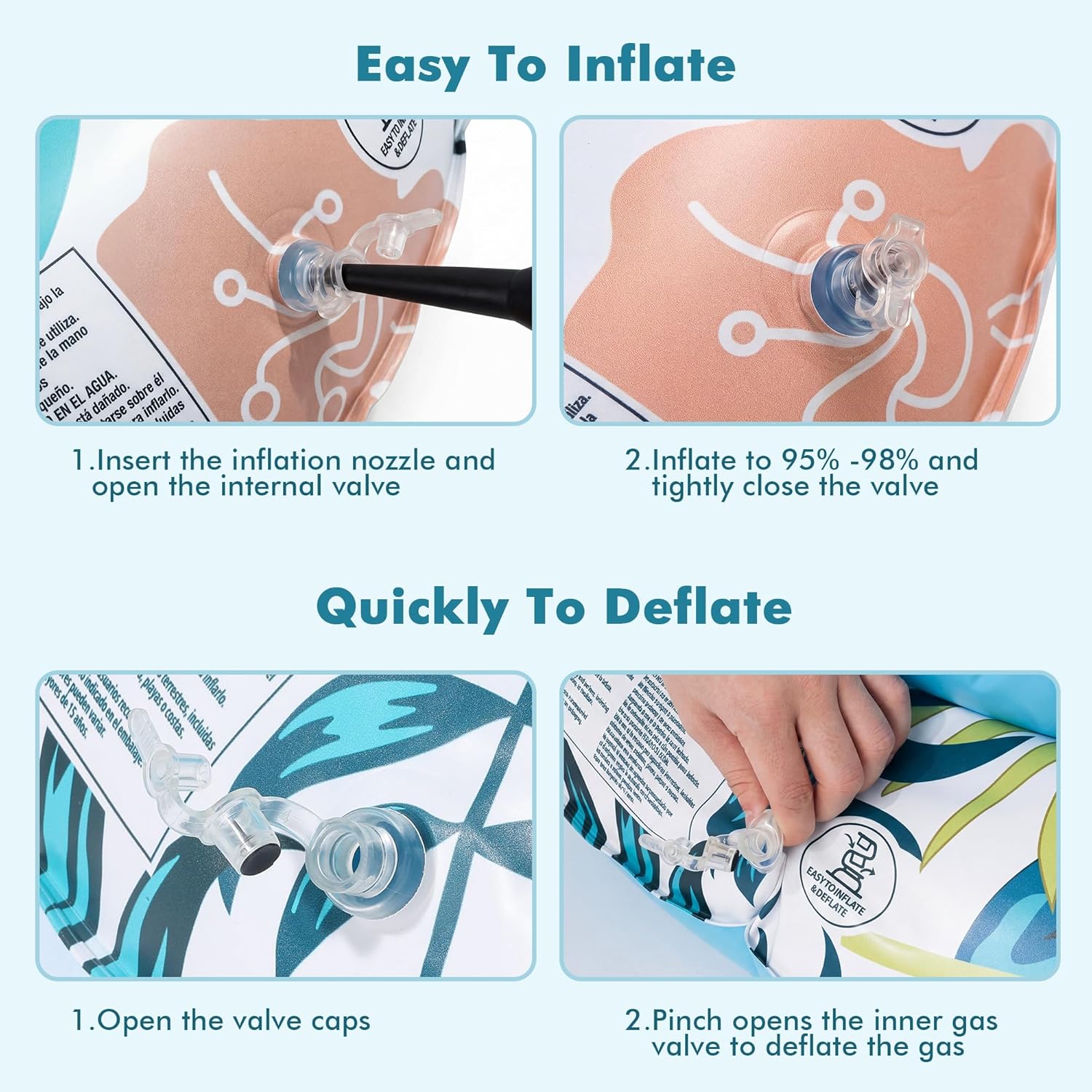 Detalle de OKSUWATER 3-Pack Adult Pool Floats with Two Cup Holders
