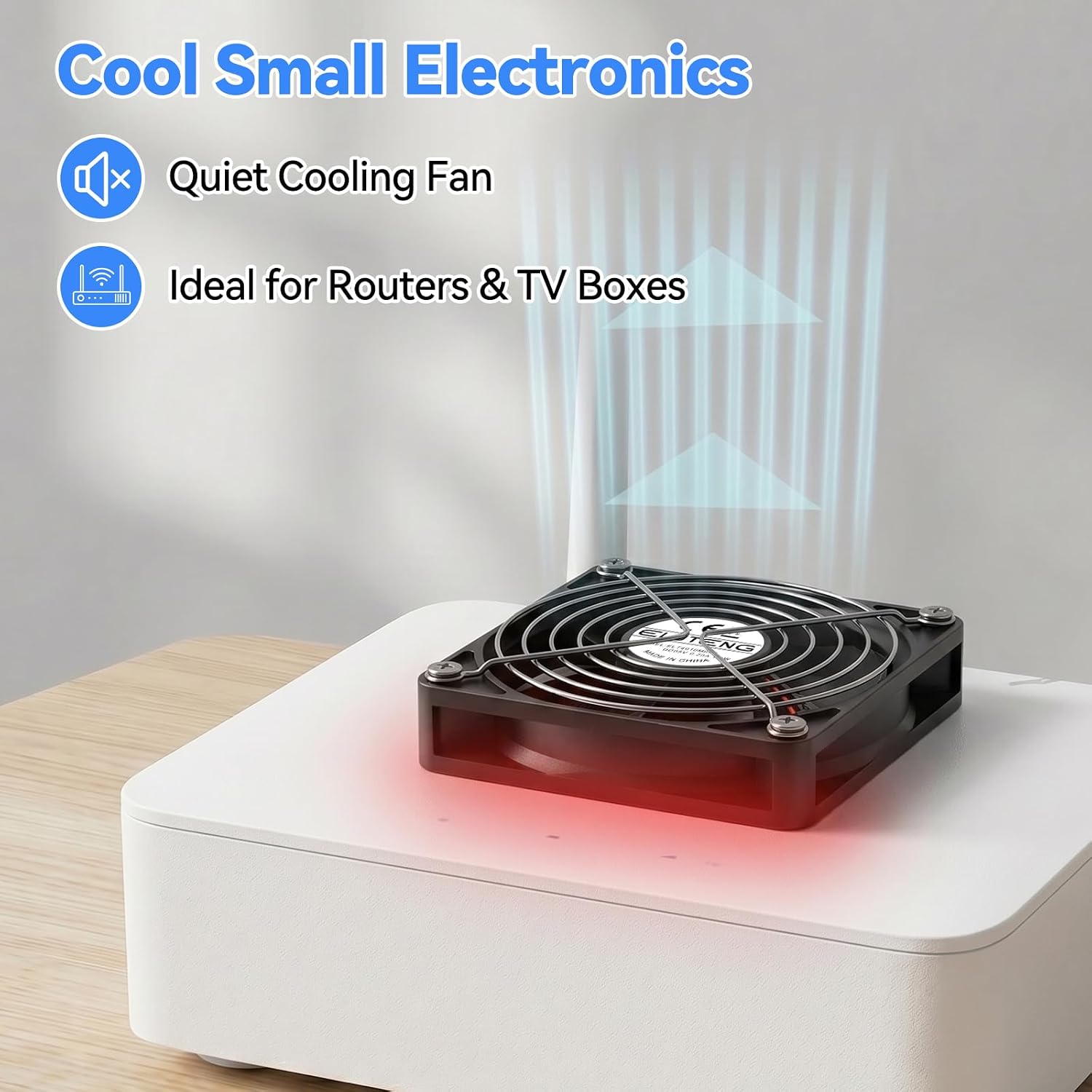 Thumbnail 6 de ELUTENG 140mm USB-C Fan: 3-Speed Portable Cooling for Small Form Factors