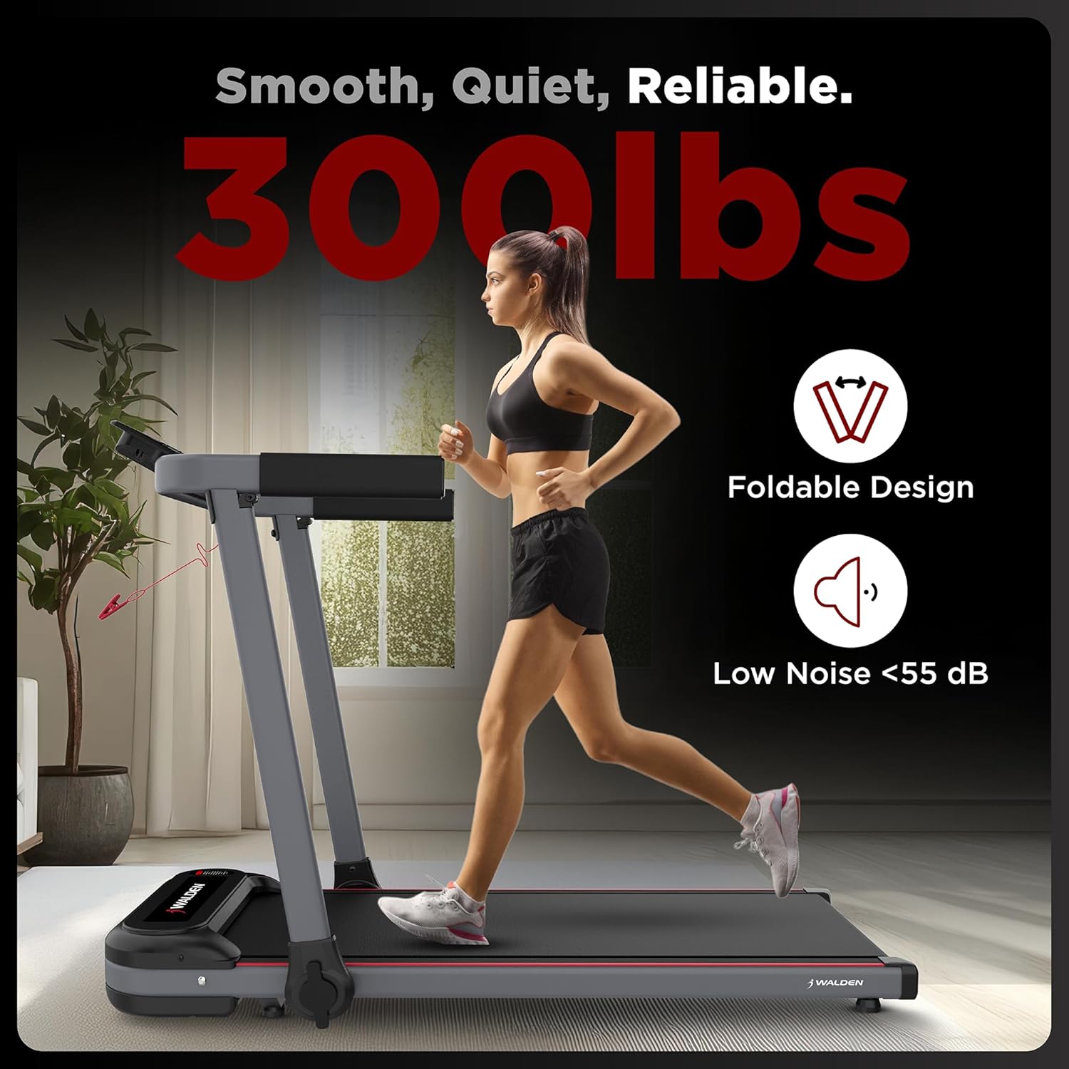 Thumbnail 3 de Walden F2800 Laufband – Klappbar, leise, 2,5 PS für Zuhause und Büro