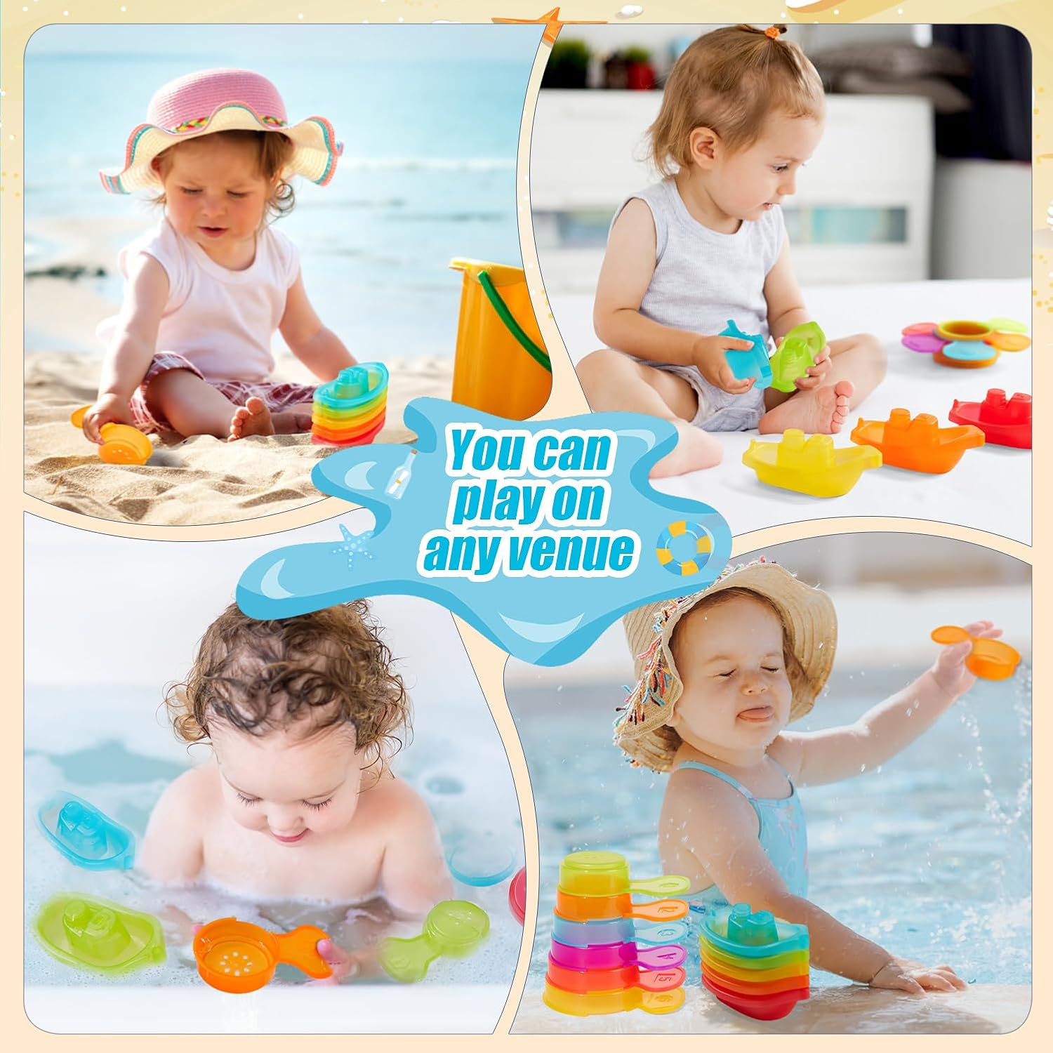 Thumbnail 5 de Baby Bath Toys for 1–4 Year Olds: 11-Piece Mold-Free Water Play Set