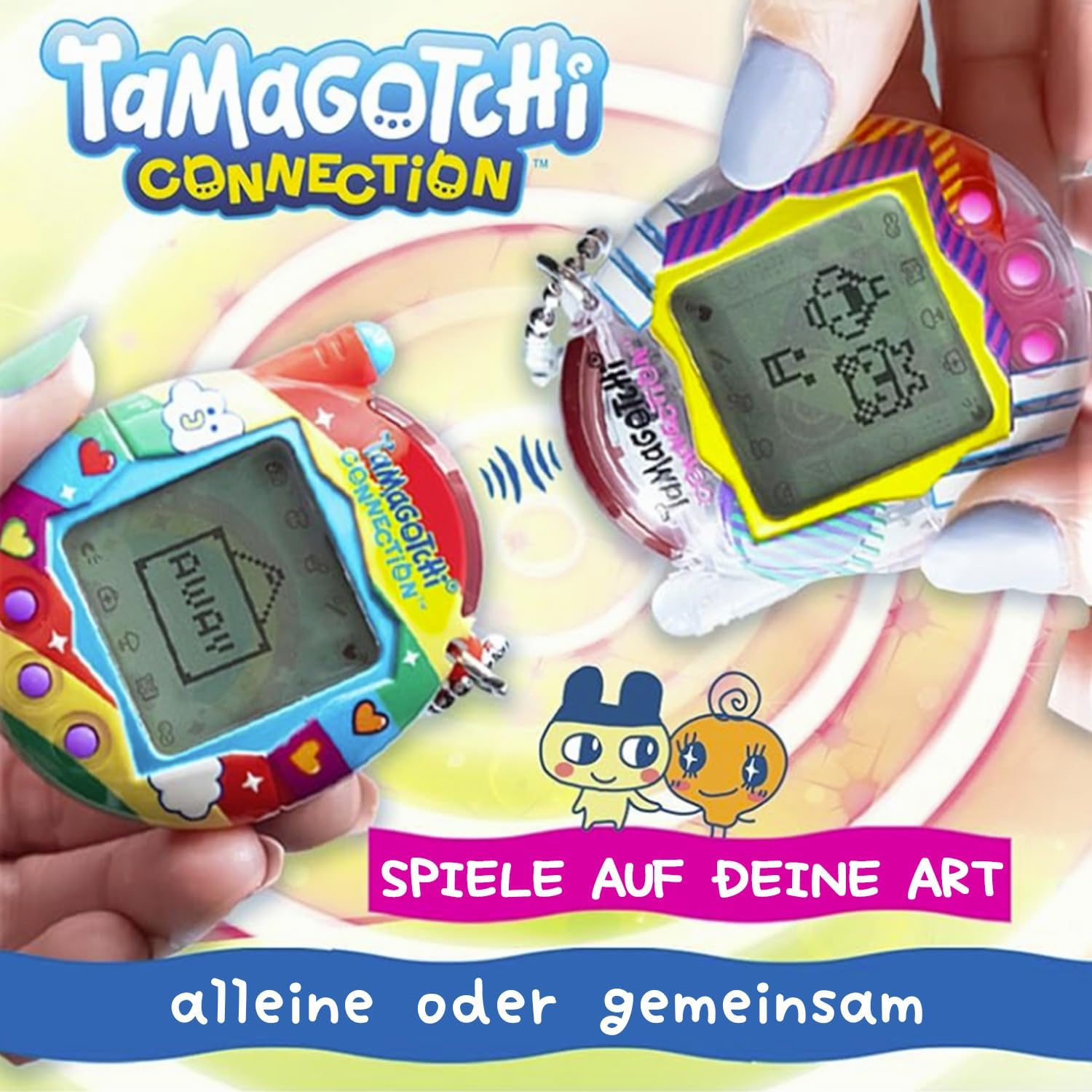 Detalle de Bandai Tamagotchi Connection 44028 – virtuellt husdjur med infraröd anslutning och minispel