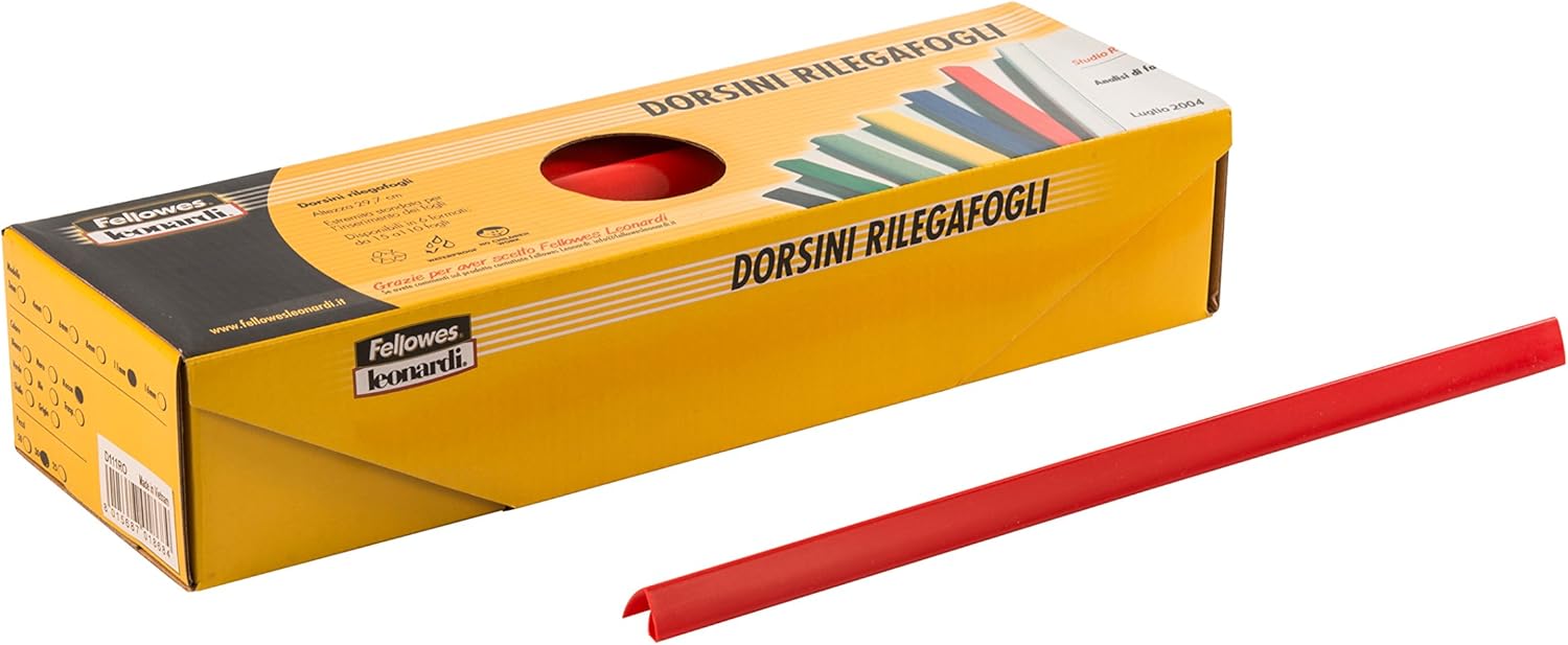 Fellowes 389863 Dorsini Rilegafogli 11 mm – confezione da 30 pezzi, rosso