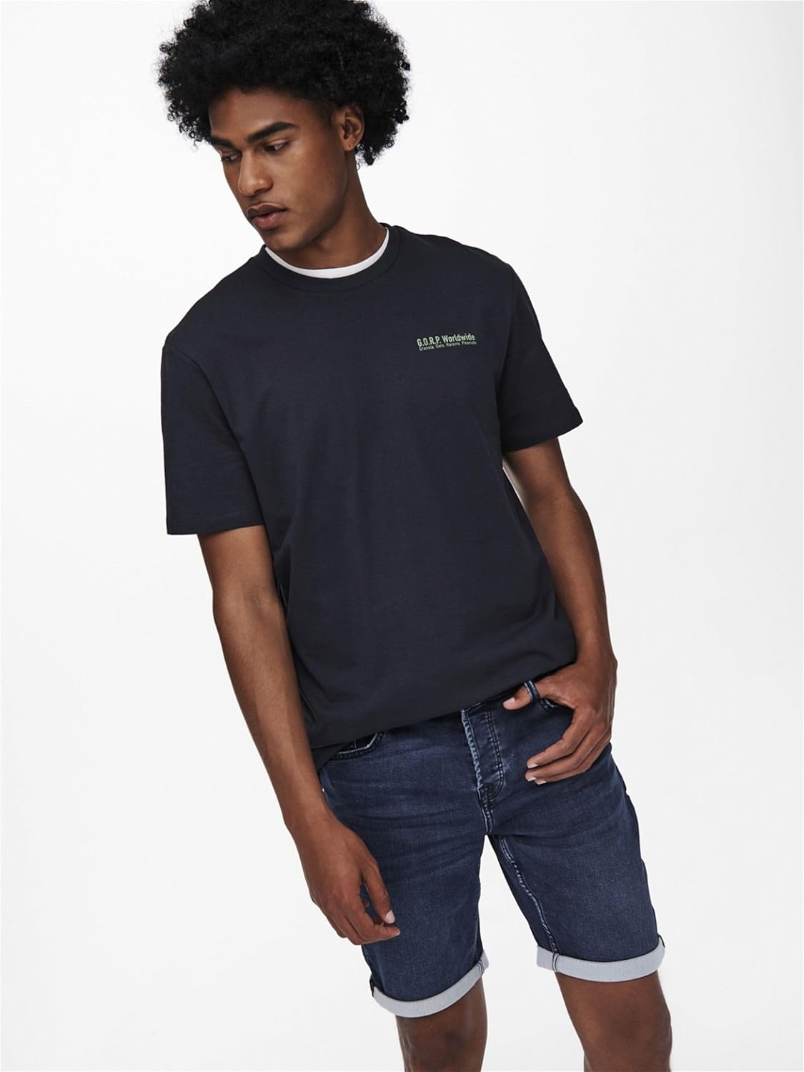 Detalle de Shorts en Denim Capri pour Hommes O&S 3/4 – Bermuda Été Décontracté ONSPLY