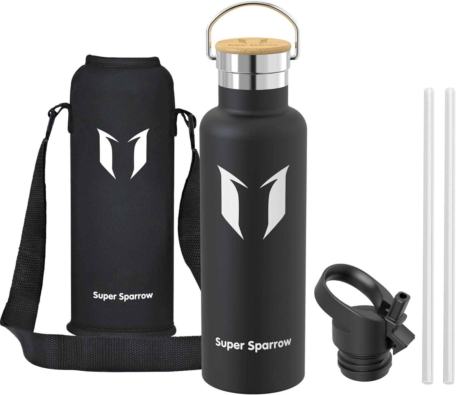 Thumbnail 1 de Super Sparrow borraccia doppia parete in acciaio inox coibentata da 750 ml (senza BPA/BPS/ftalati) con tappi intercambiabili