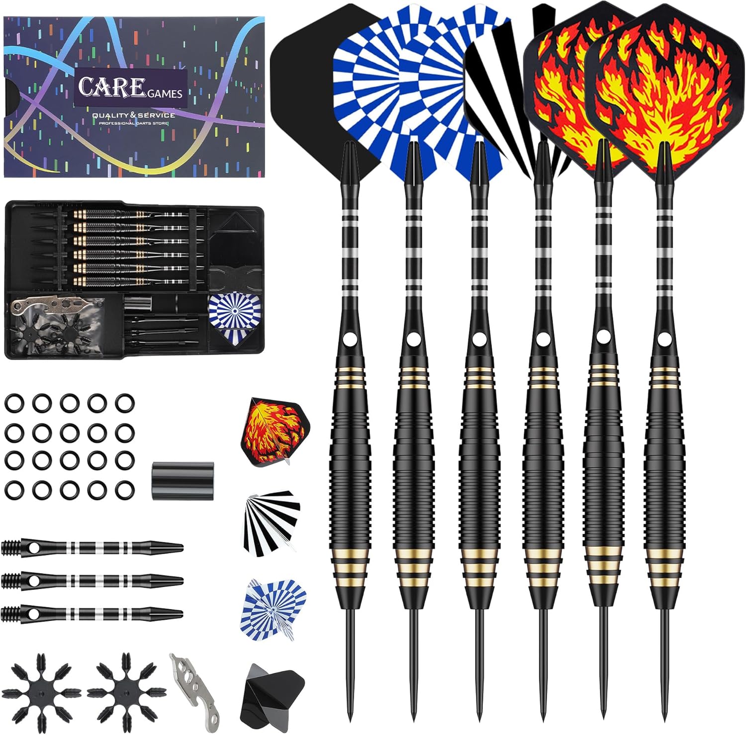 Thumbnail 6 de CyeeLife CareGames 24g steel tip darts set