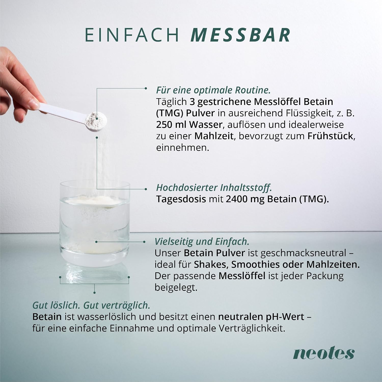 Detalle 2 de neotes Betain TMG Pulver 150 g