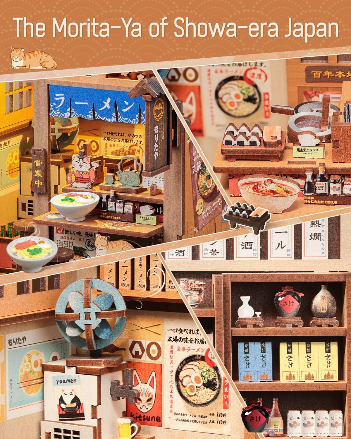Thumbnail 4 de Cutefun Book Nook Japan DIY Ramen Shop kit 📦