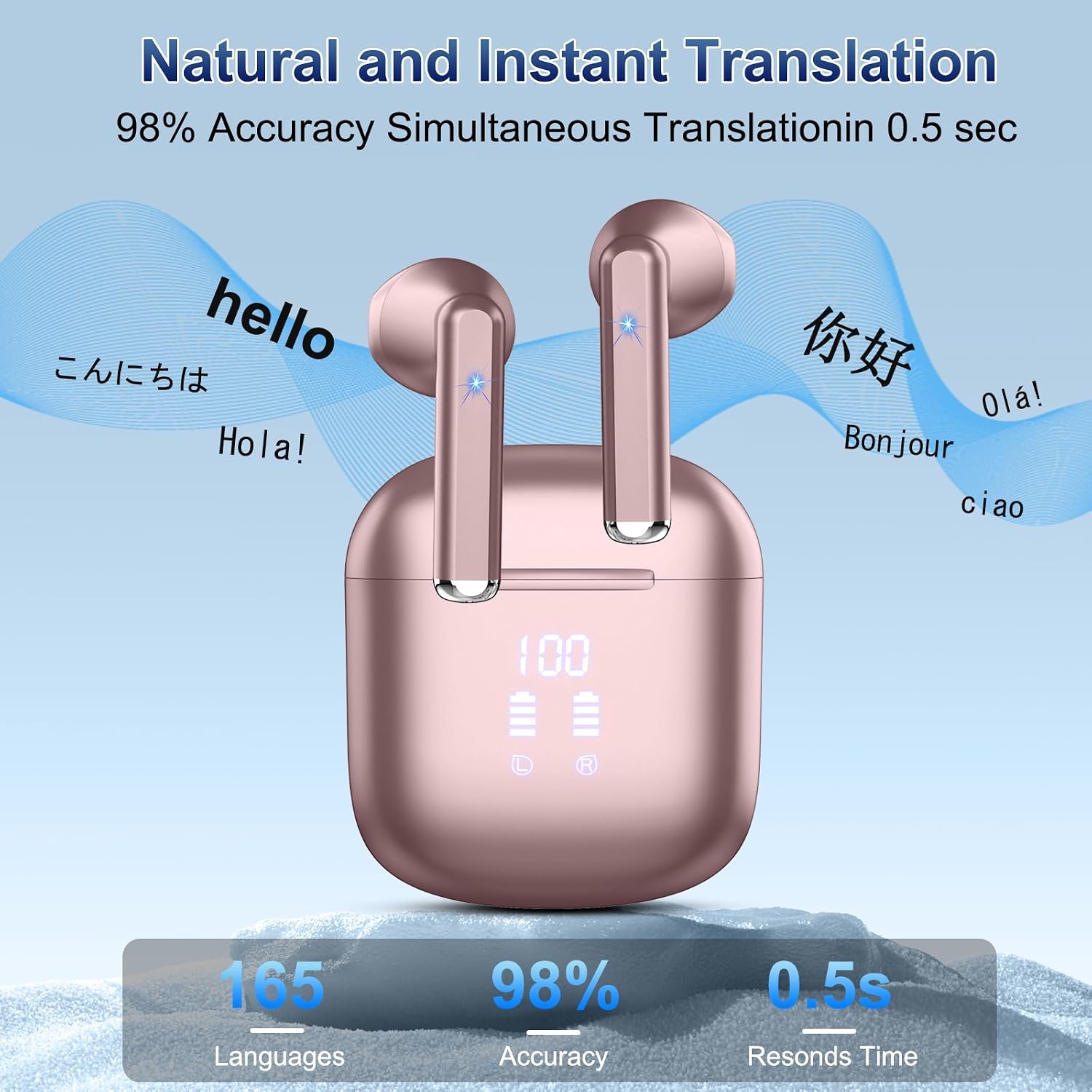 Detalle 1 de Translation Earbuds in Rose