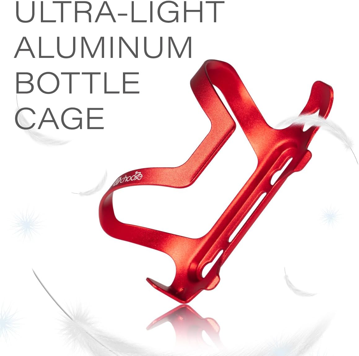 Detalle de Chooee Fahrrad Flaschenhalter – seitlich einsetzbar, Aluminium, Rot