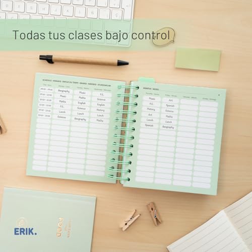 Thumbnail 3 de Grupo Erik Agenda Escolar 2025-2026 Día por Página Kraft — Agenda primaria con pegatinas