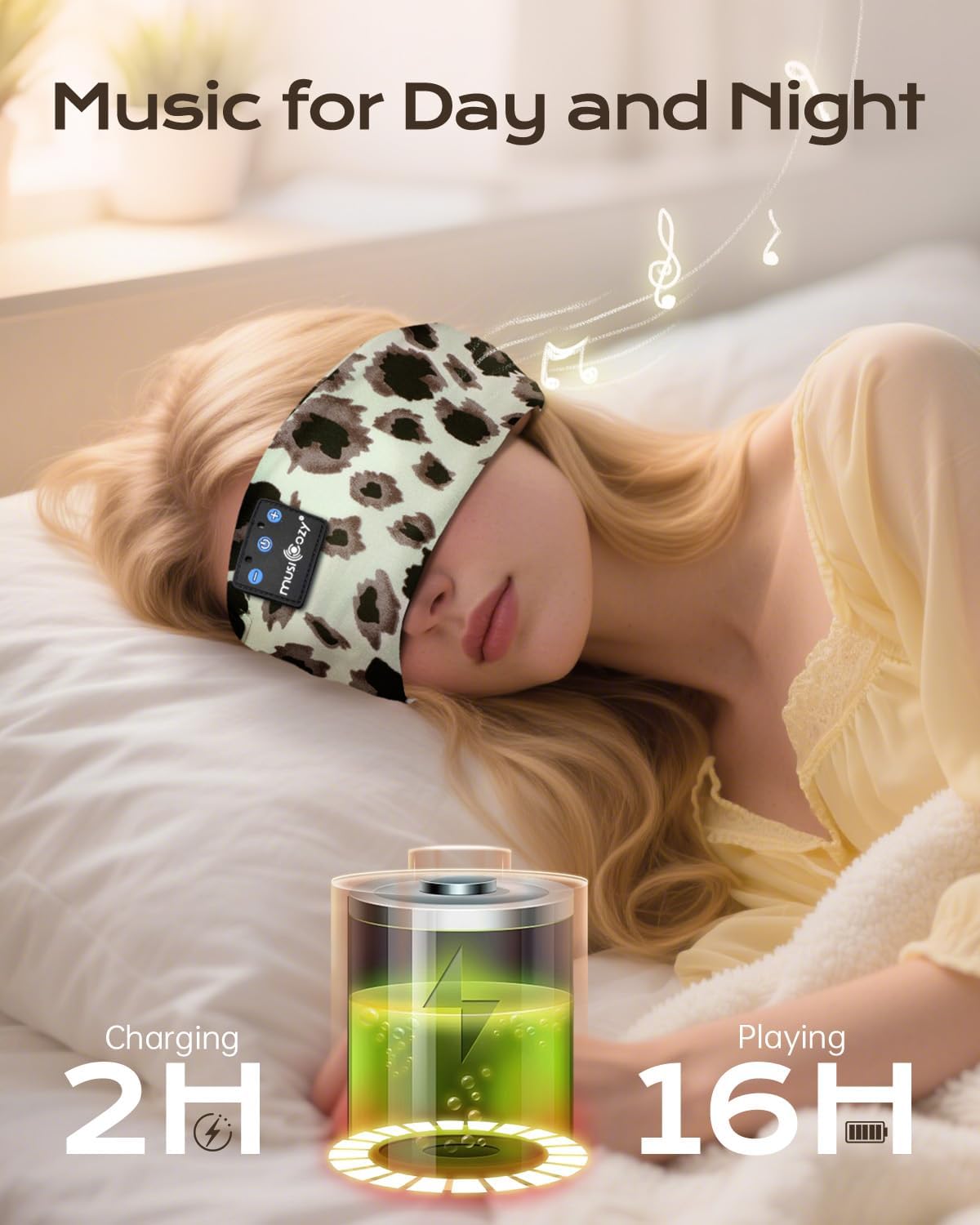 Thumbnail 2 de MUSICOZY Sleep Headphones: Comfortable Headband Bluetooth Sleep Aids for Side Sleepers