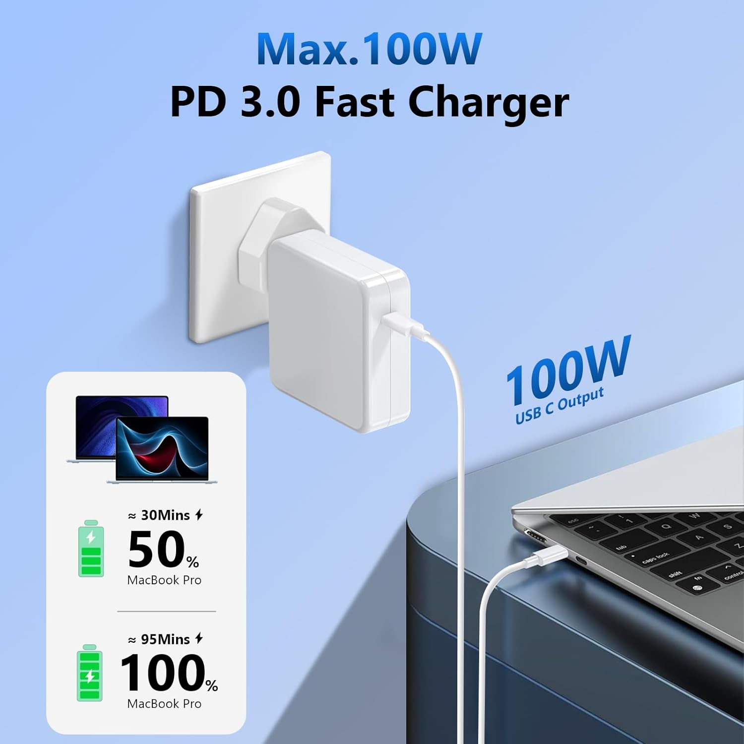 Thumbnail 5 de 100W USB C Fast Charger for MacBook