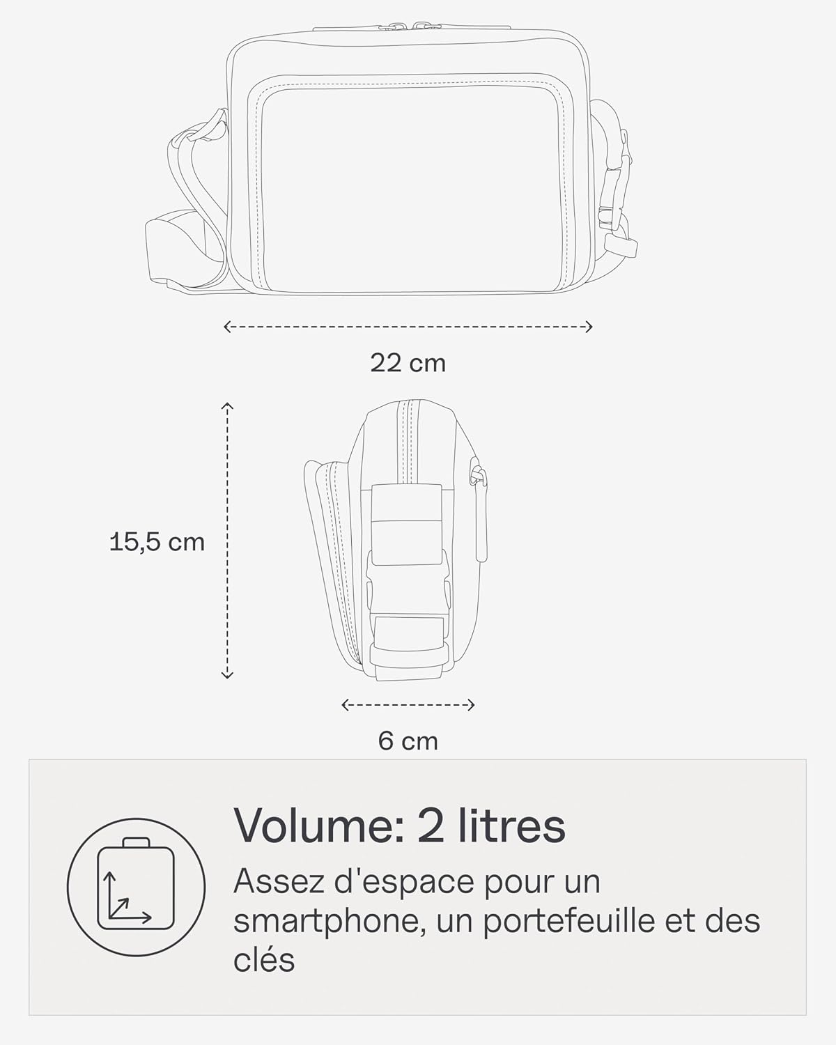 Thumbnail 6 de Kapten & Son Lulea Crossbody : le sac banane minimaliste prêt pour toutes vos aventures