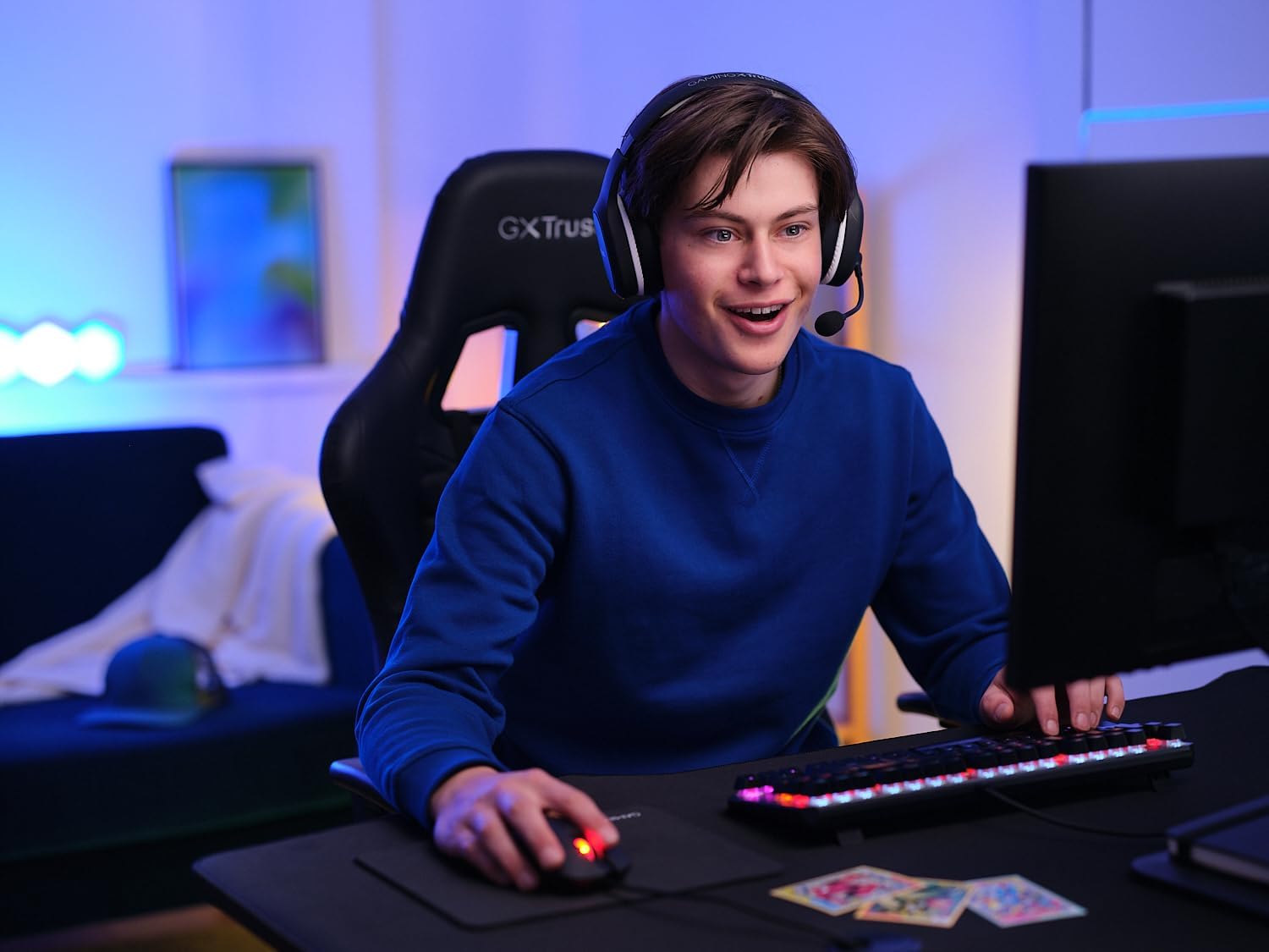 Thumbnail 4 de Trust Gaming GXT 834 Callaz TKL mechanische Tastatur (QWERTZ, Outemu, mehrfarbige LED, 80%)