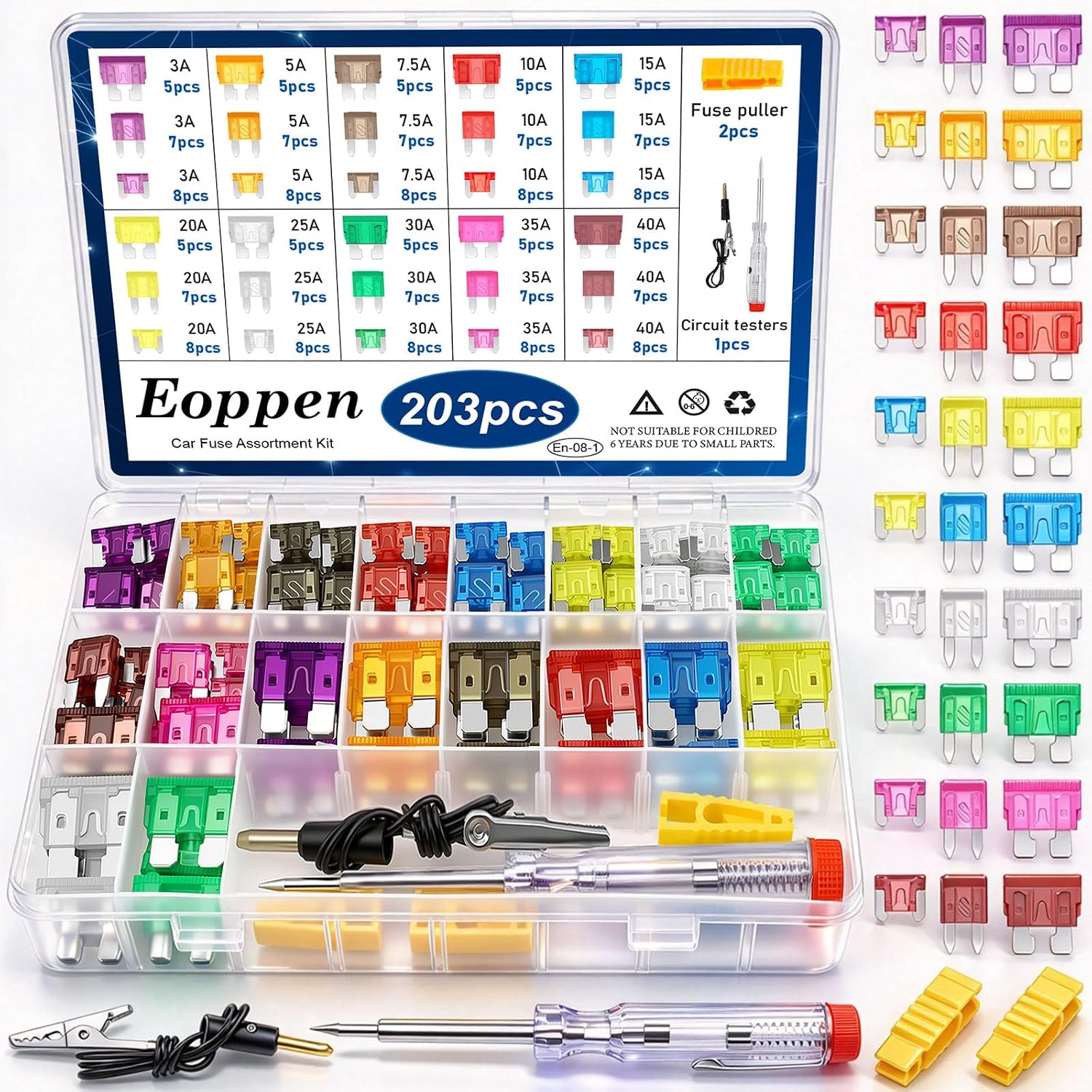 Detalle de Eoppen Car Fuse Kit, Zinc Alloy