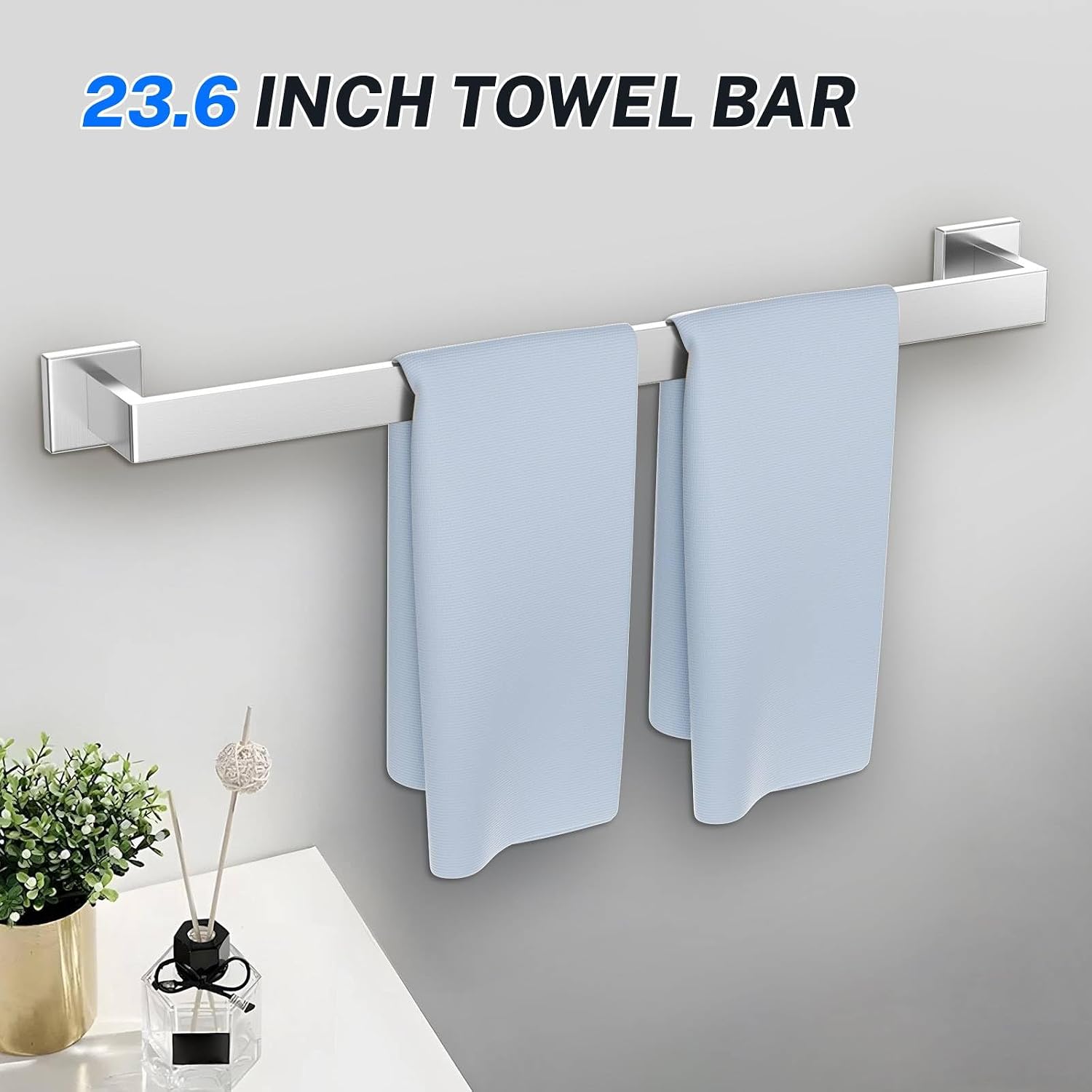 Detalle 2 de Woekme W 10-Piece Brushed Nickel Bathroom Hardware Set, Stainless Steel