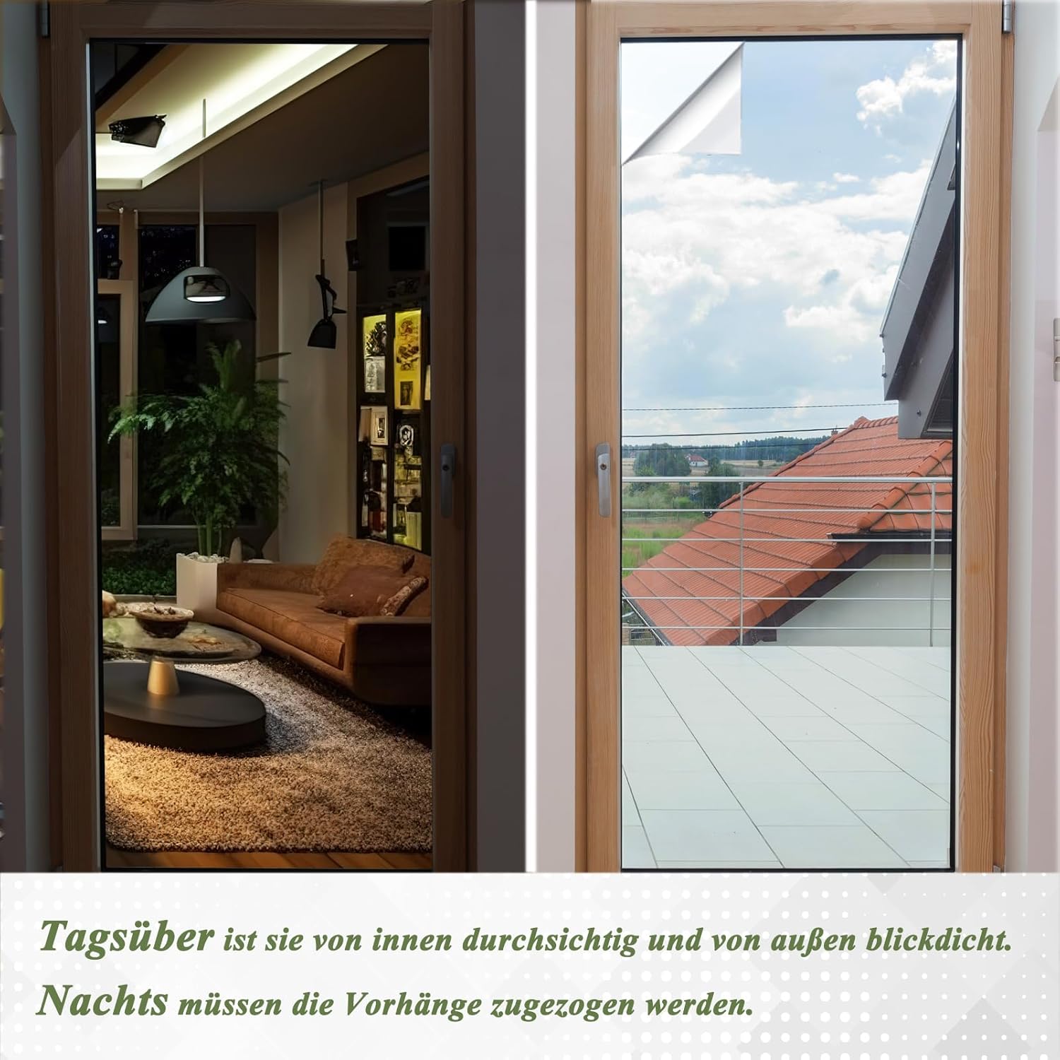 Thumbnail 4 de HOMTOL Spiegelfolie für Fenster 50×400 cm – Sichtschutz, UV- und Hitzeschutzfolie ohne Klebstoff