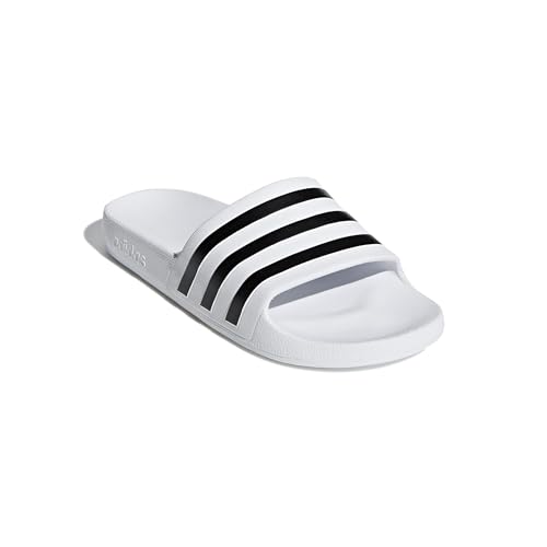 Detalle de adidas Unisex Adilette Aqua Slides (Cloud White/Core Black/Cloud White) – 8 UK / 42 EU