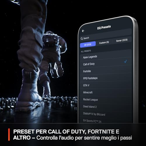 Detalle de SteelSeries Arctis Nova 3P: cuffie wireless multi‑piatto per giochi con controllo via app