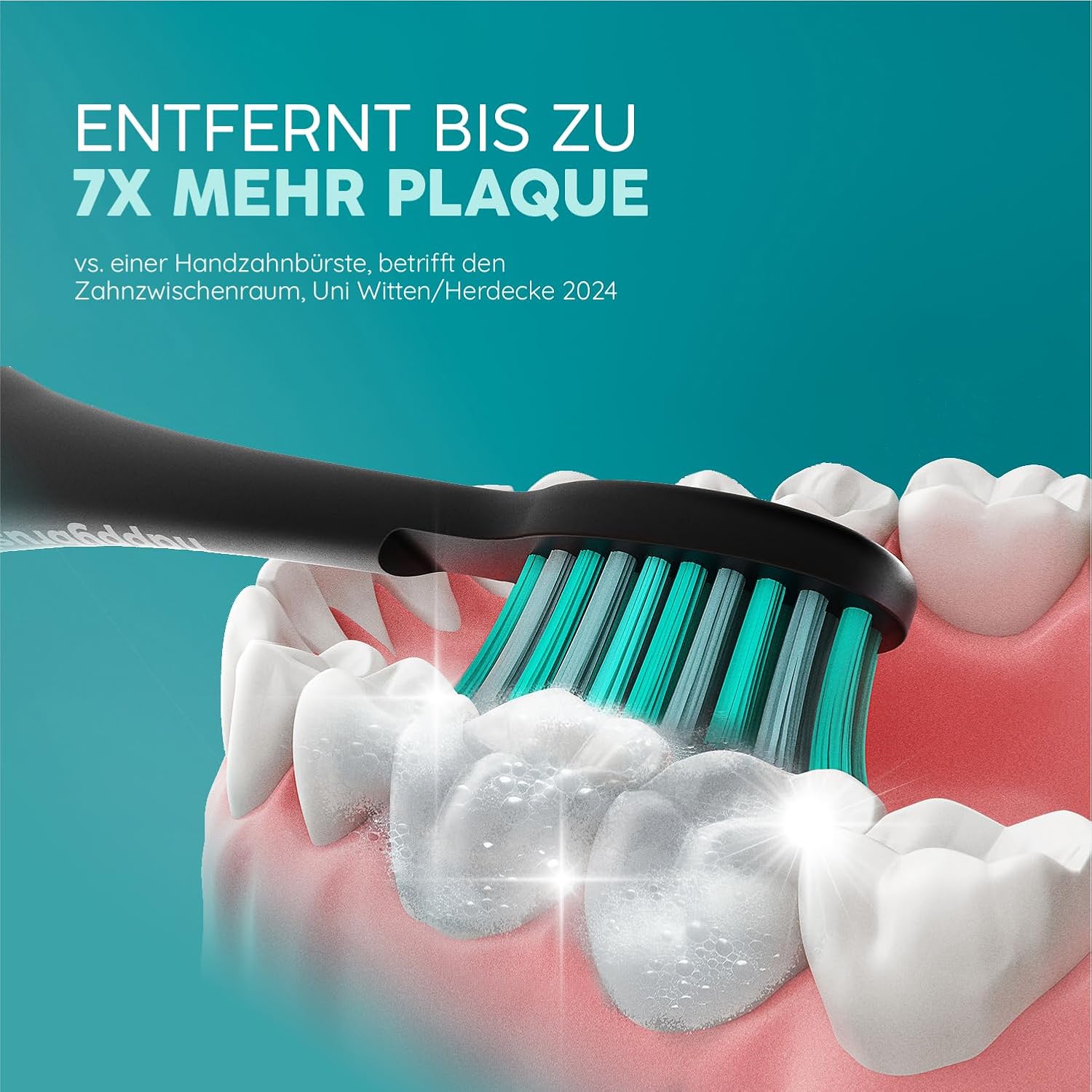 Thumbnail 3 de happybrush Eco VIBE 3 Aufsteckbürsten 9er 🪥