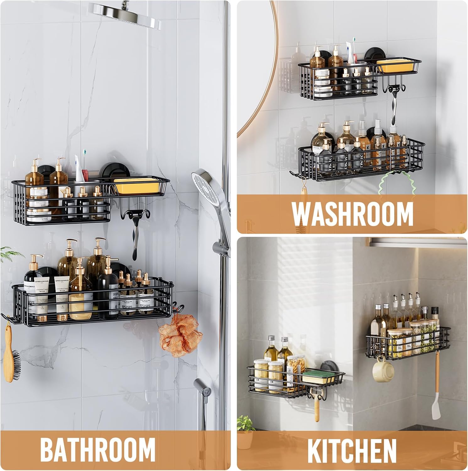 Thumbnail 4 de LEVERLOC Shower Caddy Suction Cup 2-pack