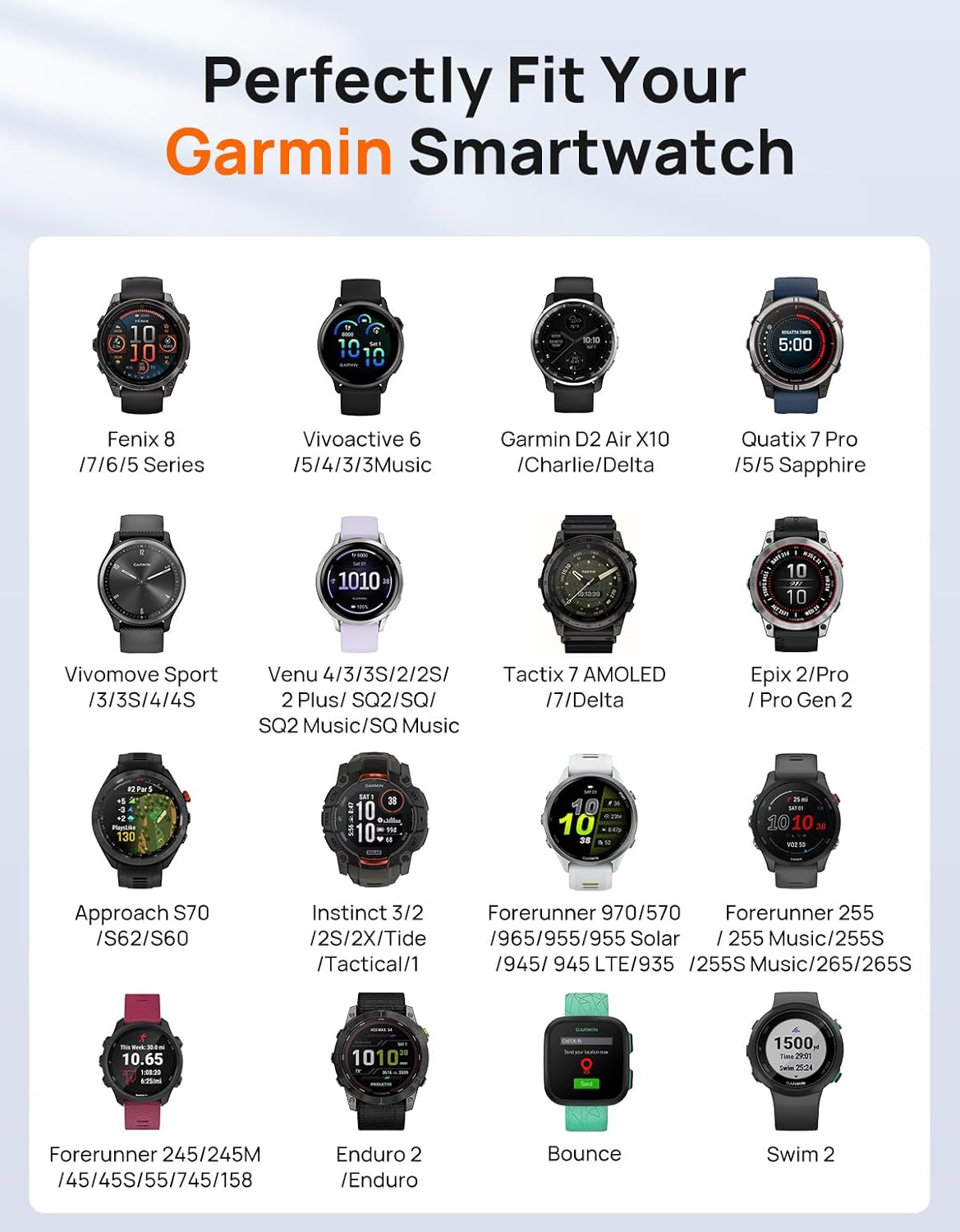 Thumbnail 1 de Astorgos 2-Pack 90° USB-C charger adapter cable for Garmin watches (Fēnix, Forerunner, Vivoactive, Venu and more)