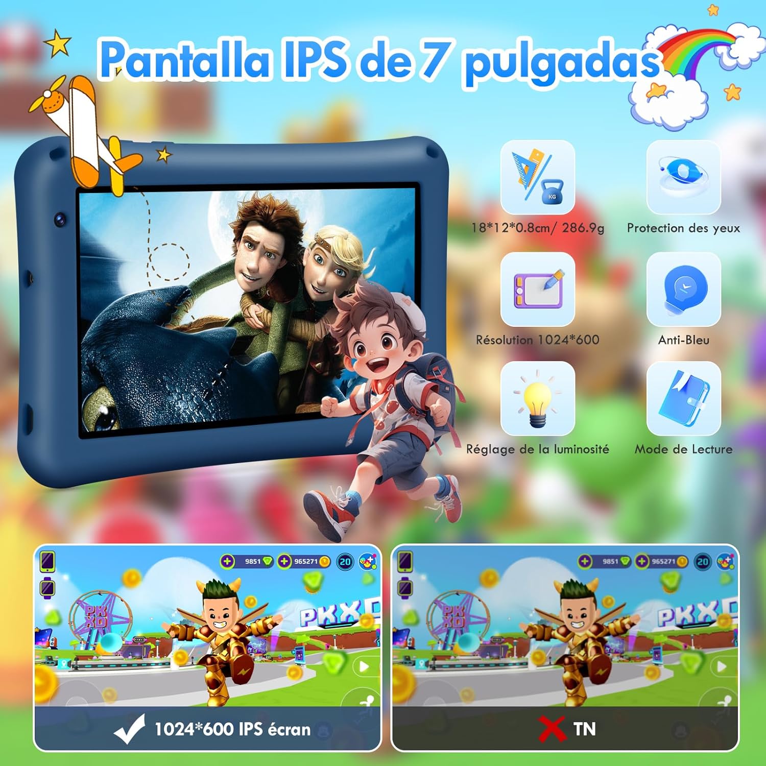 Thumbnail 2 de BRILLAR Tablet para Niños 7 Pulgadas