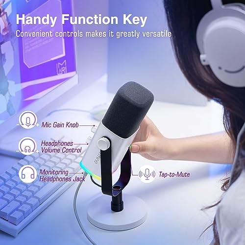 Thumbnail 4 de FIFINE AM8W White Gaming XLR/USB Microphone