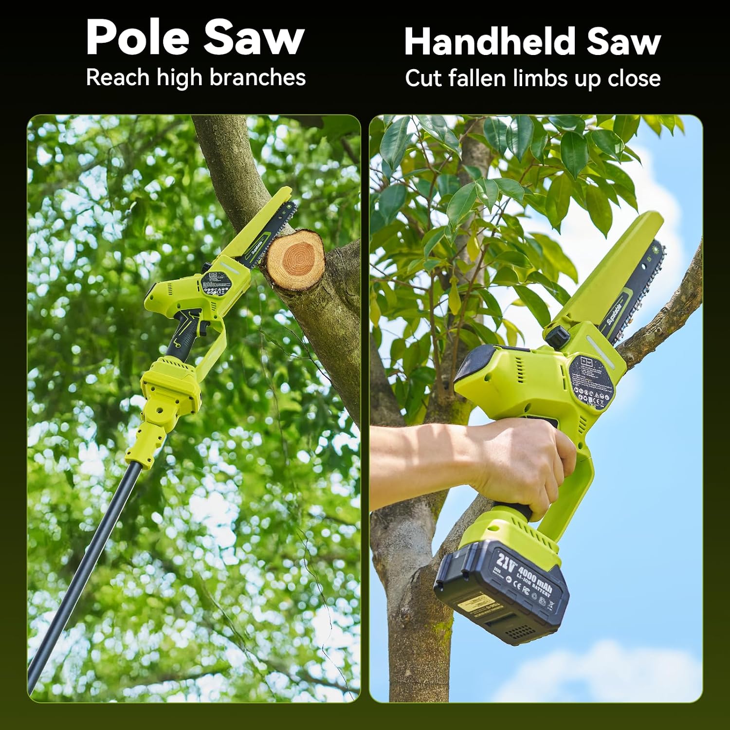 Detalle 2 de Supstable 2-in-1 Cordless Pole Saw