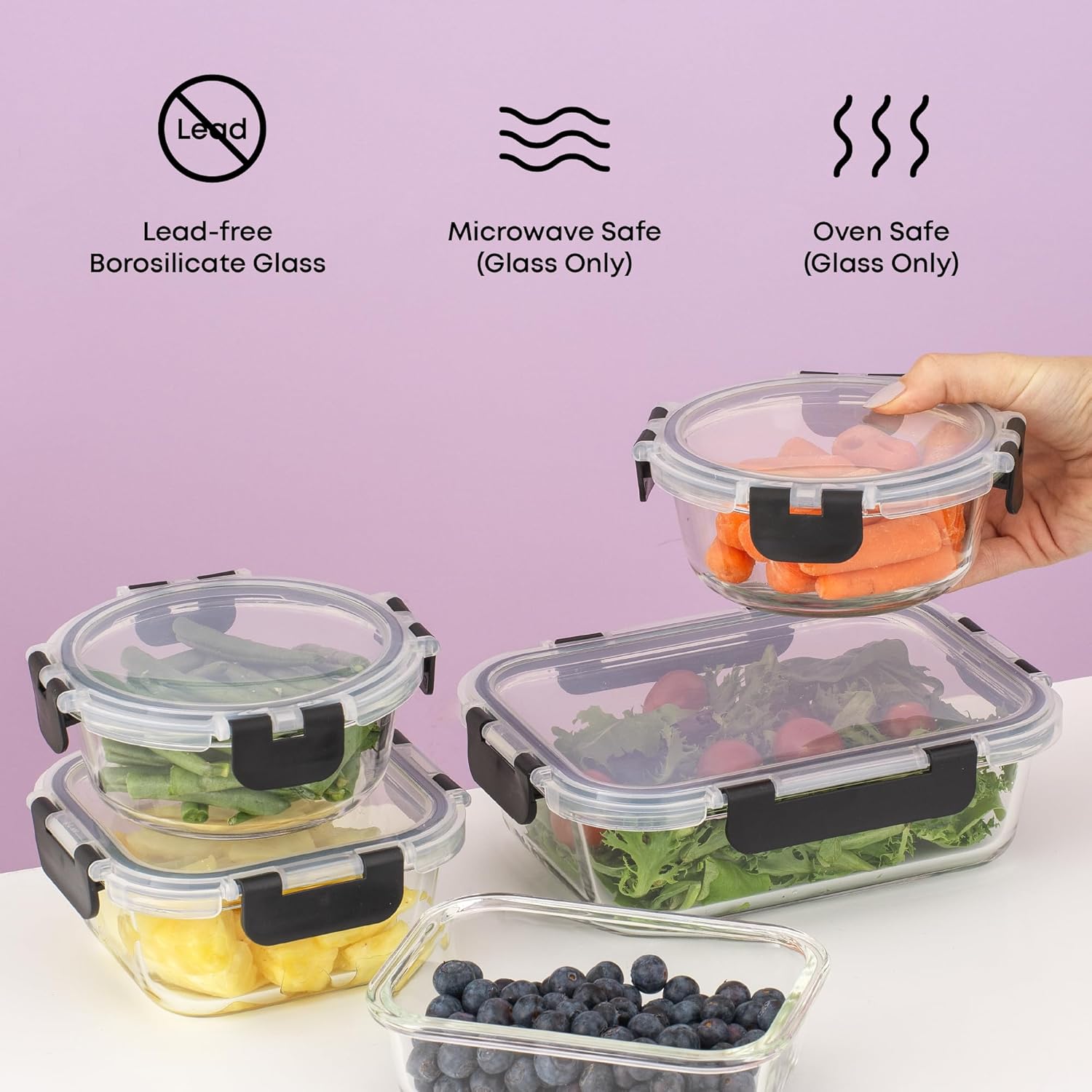 Thumbnail 4 de JoyJolt 24pc Glass Storage Containers 🍱