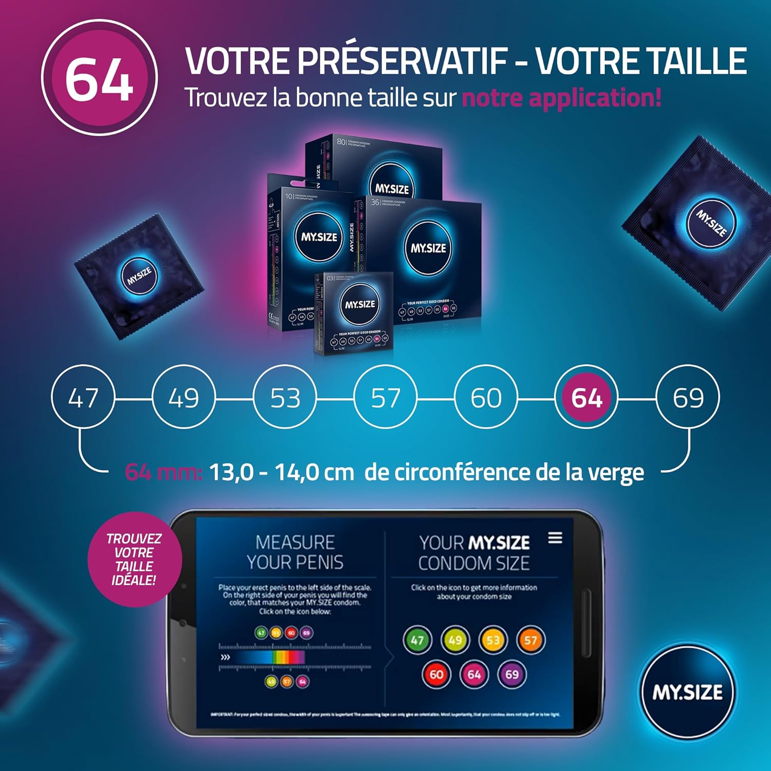 Thumbnail 3 de MY.SIZE Classic 64 mm 36 pièces