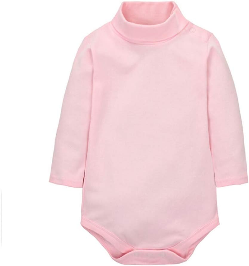 Detalle de CuteOn Baby Solid Colour Turtleneck Cotton Bodysuit Jumpsuit