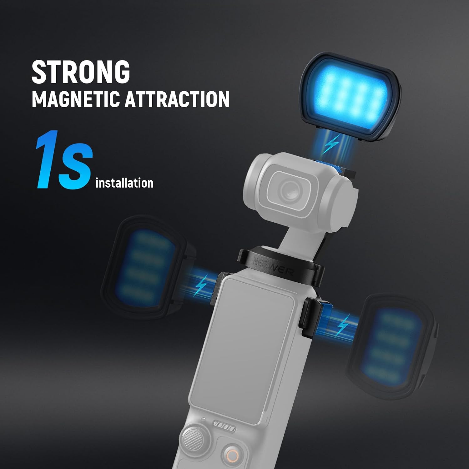 Detalle de NEEWER M21C lampe RGB magnétique 200 mAh