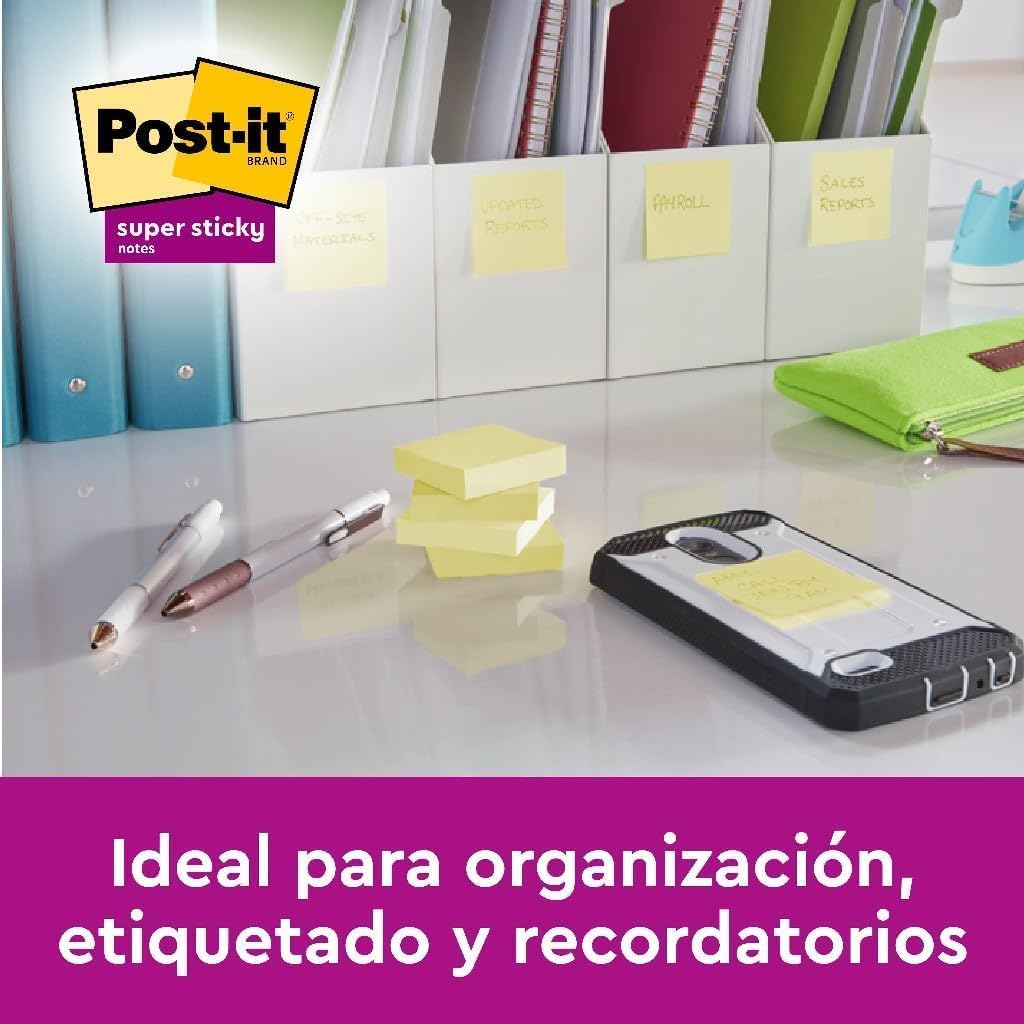 Detalle de Post-it Super Sticky Notas 76×127 mm 90 hojas