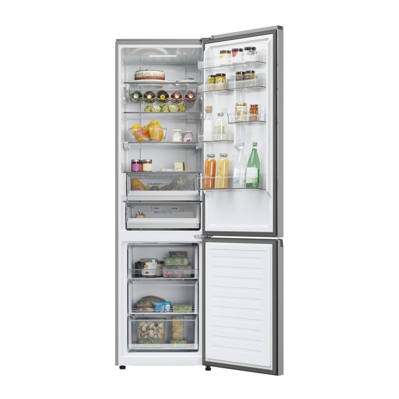 Detalle 2 de Haier HDPW5620ANPK No Frost 205 cm | Frigorífico Combi 409 L con WiFi IA y acabado inox
