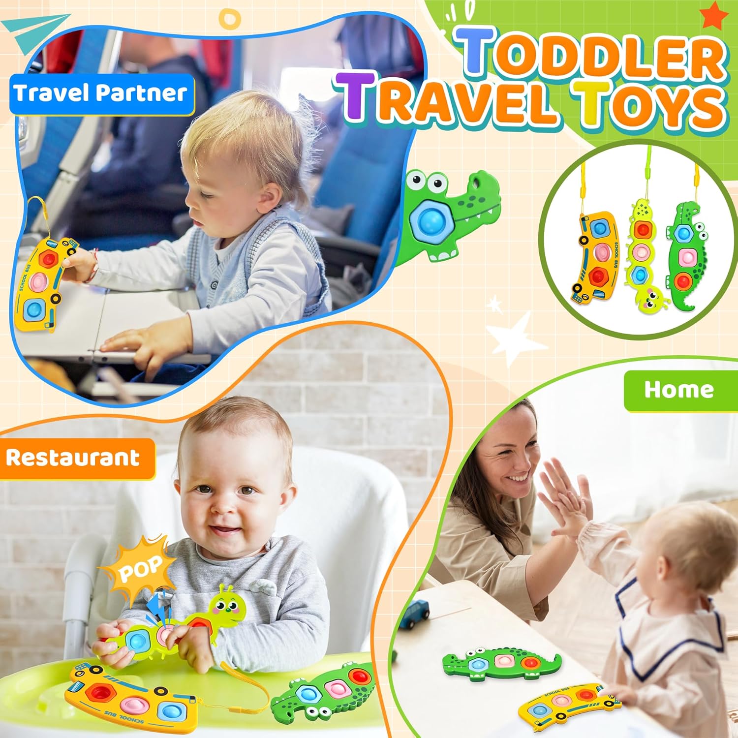 Detalle 1 de Easter Basket 3PC Fidget Popper Toys