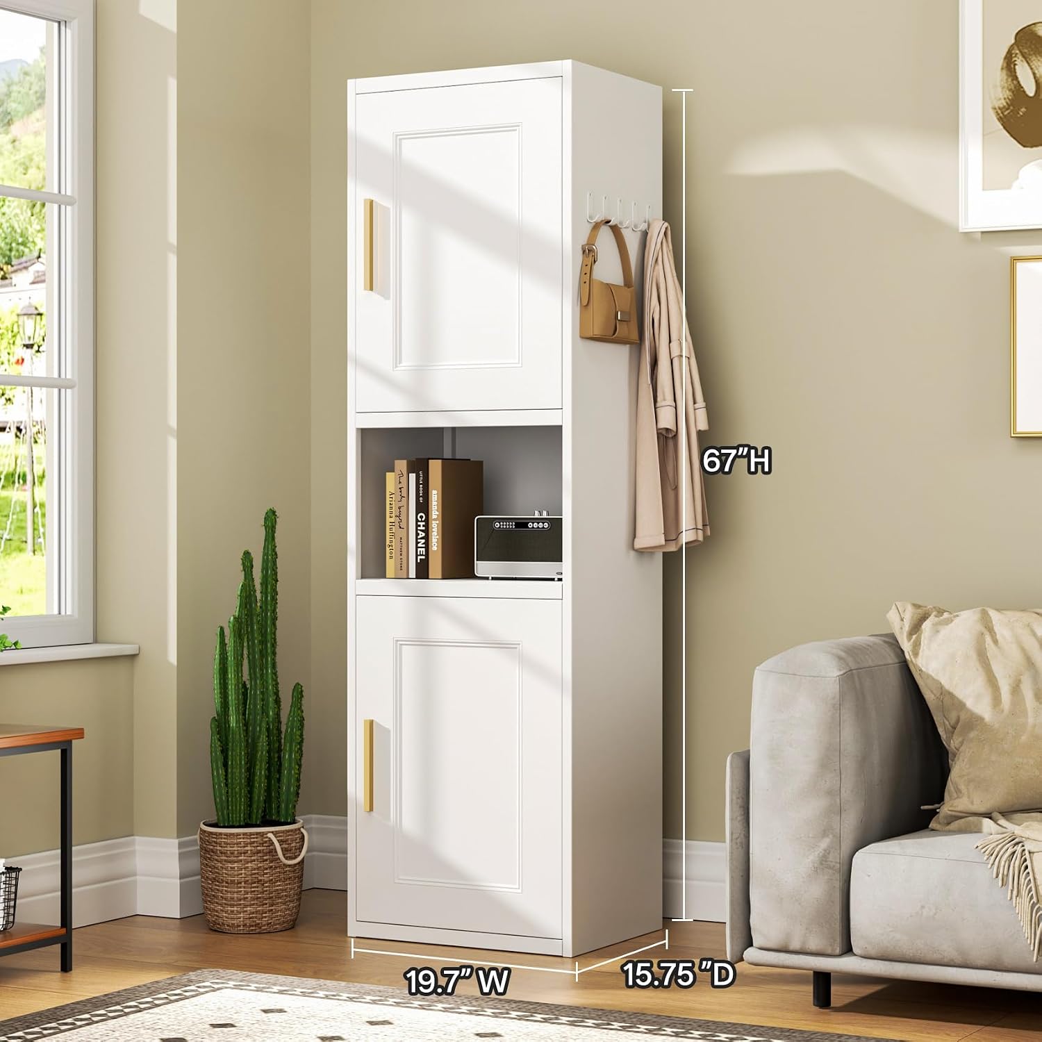 Detalle 2 de Knolix Metal Storage Cabinet 67-Inch