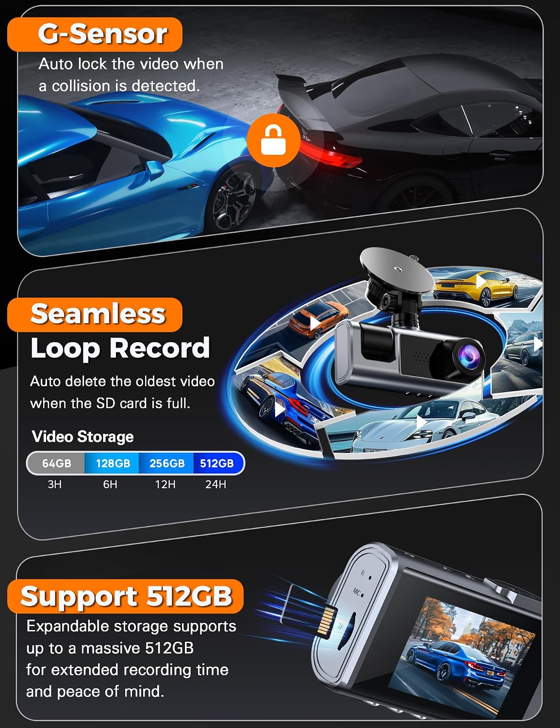 Detalle 2 de Dash Cam with 2.5K Front Recording