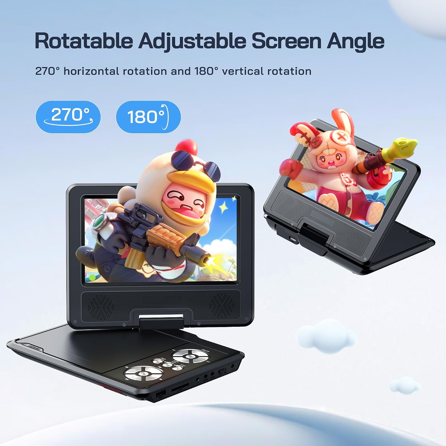 Detalle 2 de WOLFANG 9.5" Portable DVD Player, 7.5" screen ๐