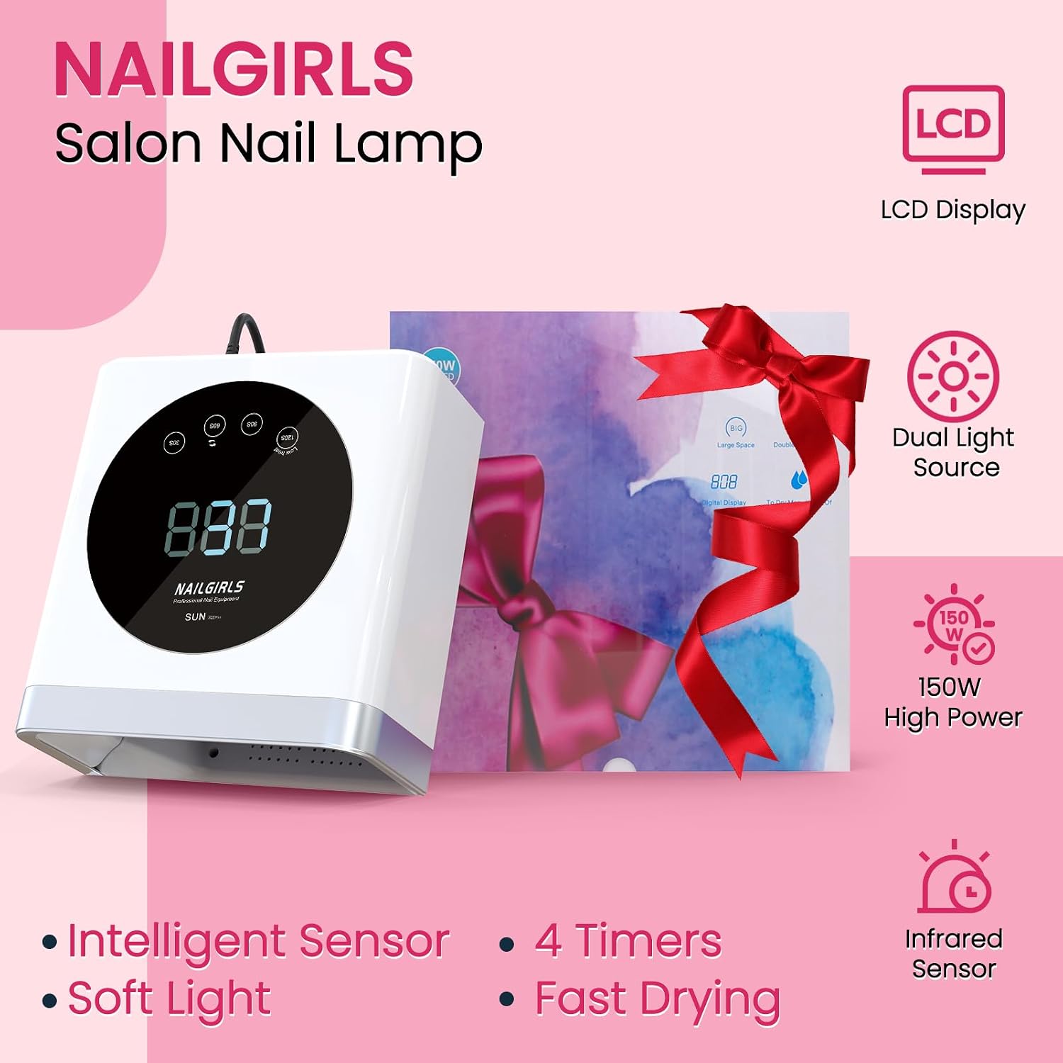 Thumbnail 2 de NAILGIRLS LED nail lamp 150W sensor