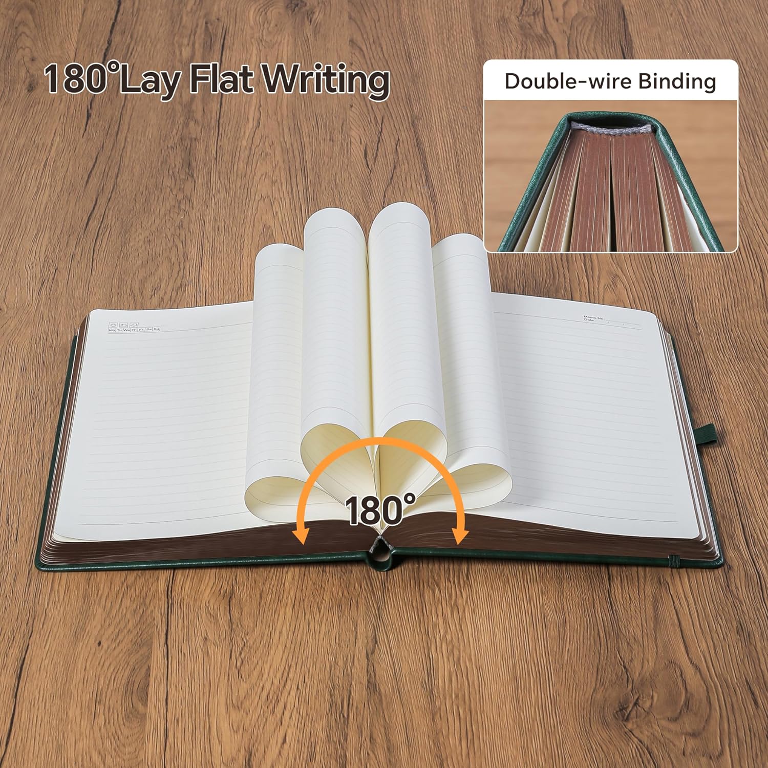 Thumbnail 5 de ZXHQ B5 360-Page Lined Journal Notebook with Pen Set and Pocket (Tree of Life, Dark Green)