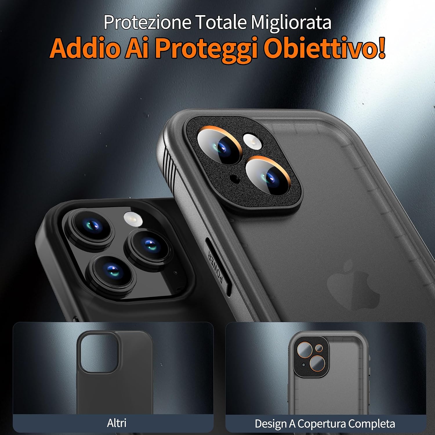 Detalle de Cozycase Cover TOP Antiurto IP68 per iPhone 14 – Custodia completa, impermeabile e resistente