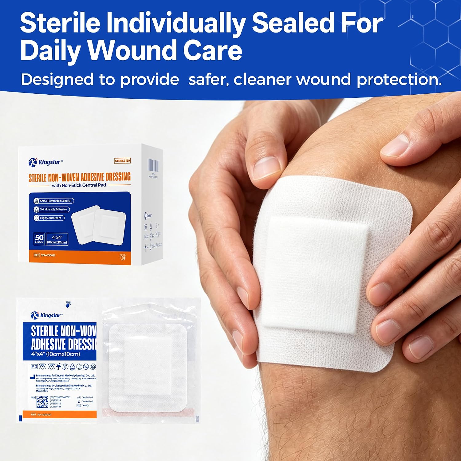Thumbnail 2 de Kingstar Adhesive Island Dressing, 4" x 4