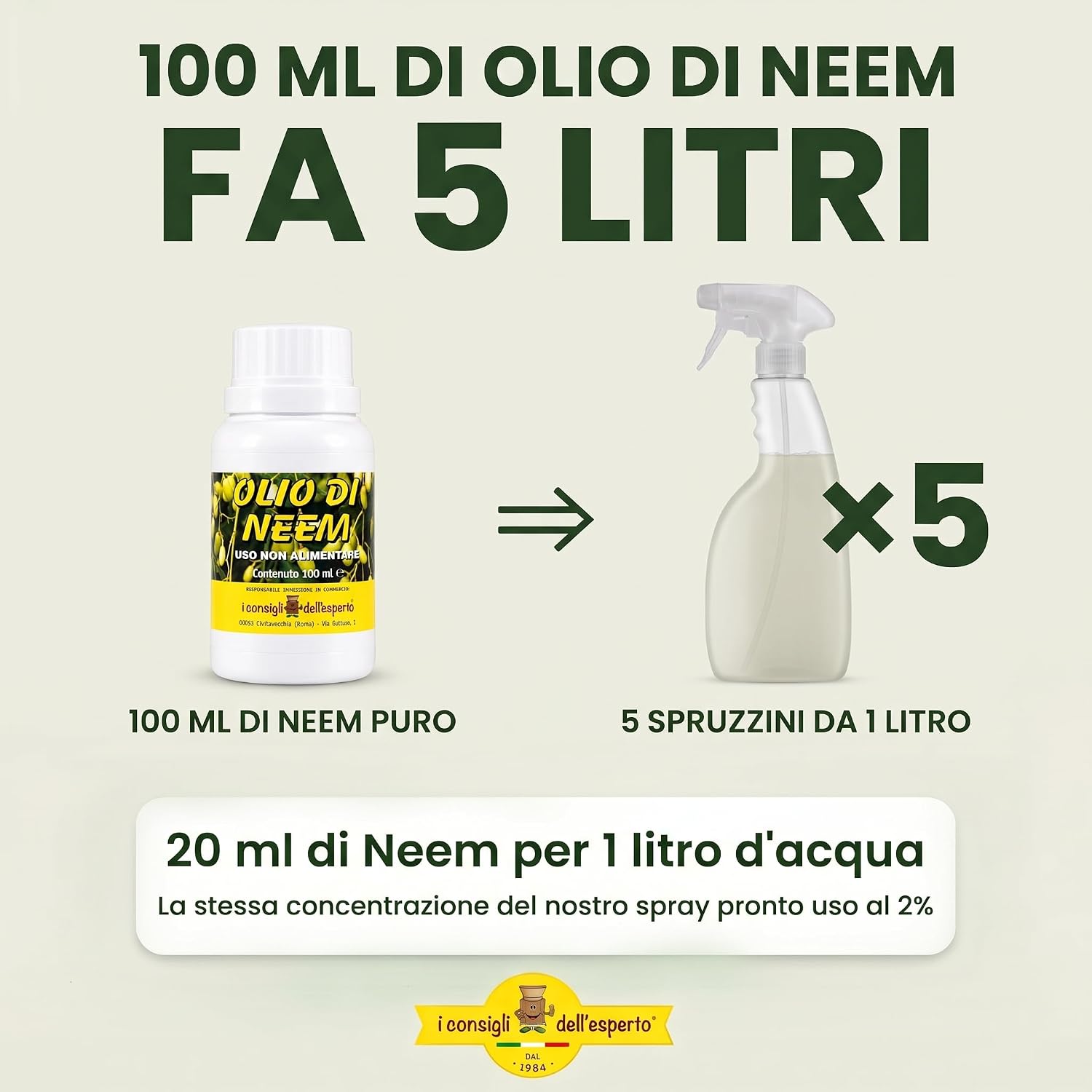 Detalle 1 de I Consigli Dell'Esperto 8051564010594 olej neem, 100 ml