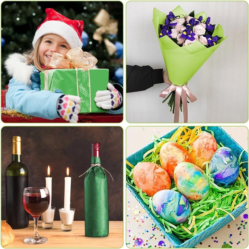 Thumbnail 6 de OFFCUP Green Tissue Paper, 60 Sheets, 50 x 35 cm for Gift Wrapping