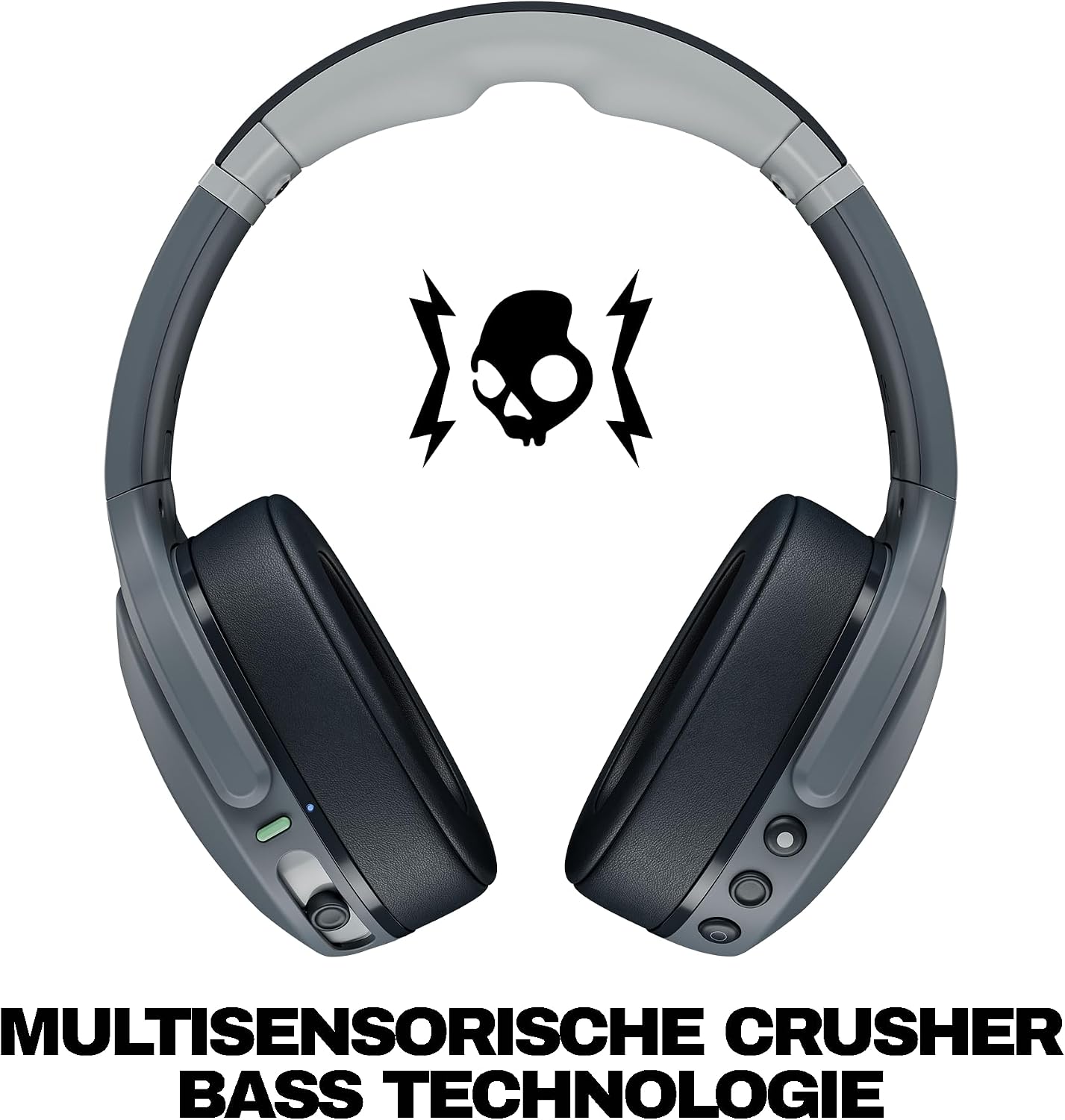 Thumbnail 1 de Skullcandy Crusher Evo Wireless Bluetooth-Kopfhörer (grau) mit multisensorischem Bass & bis zu 40 Std. Akkulaufzeit