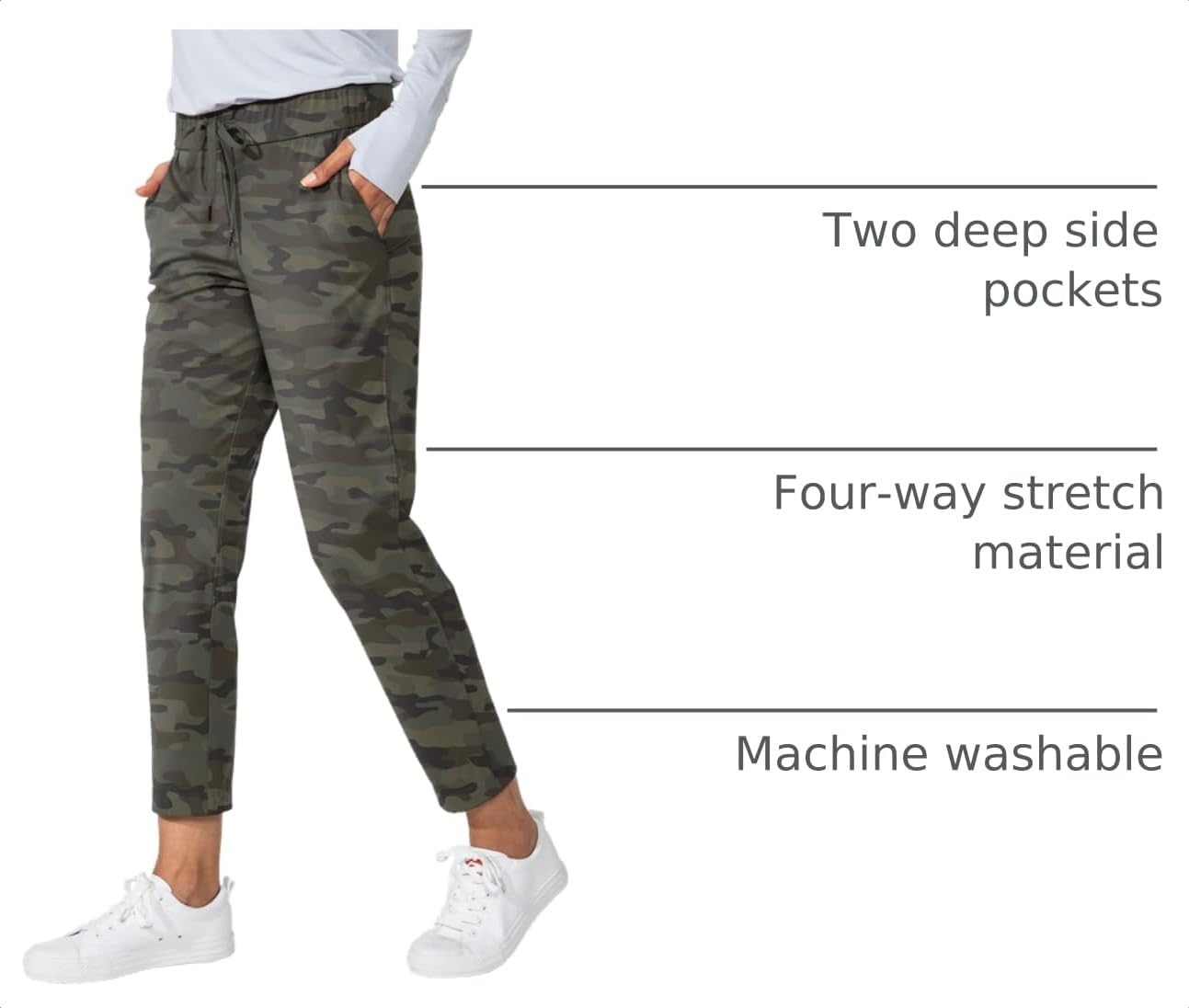 Thumbnail 3 de G Gradual Women's 7/8 Stretch Ankle Pants with Deep Pockets and Drawstring Waist
