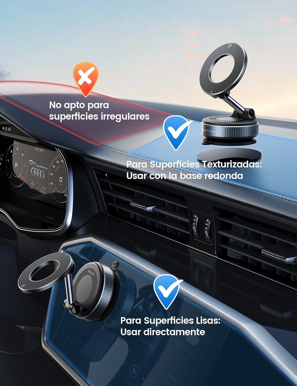 Thumbnail 6 de Lamicall Soporte Móvil Coche MagSafe 24 imanes